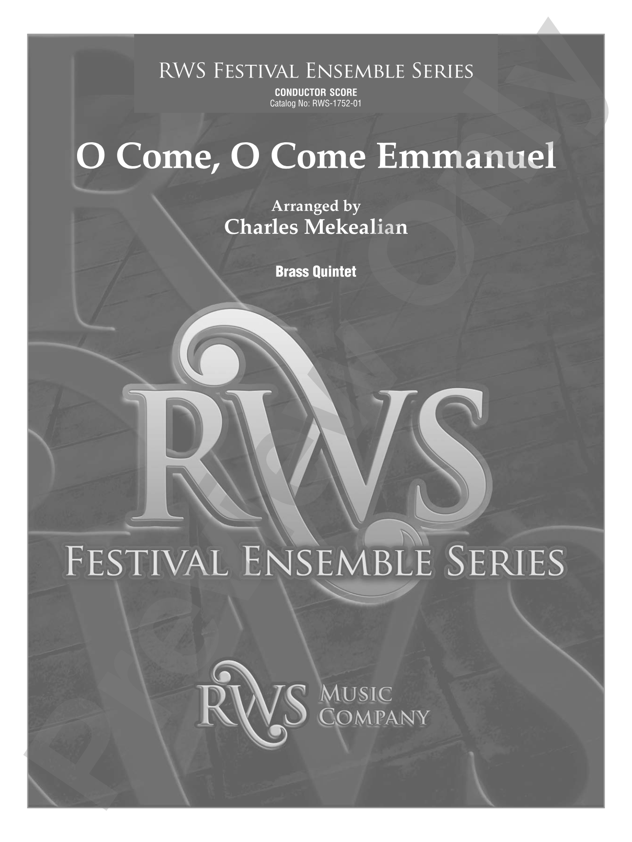O Come, O Come Emmanuel: Brass Quintet Conductor Score & Parts