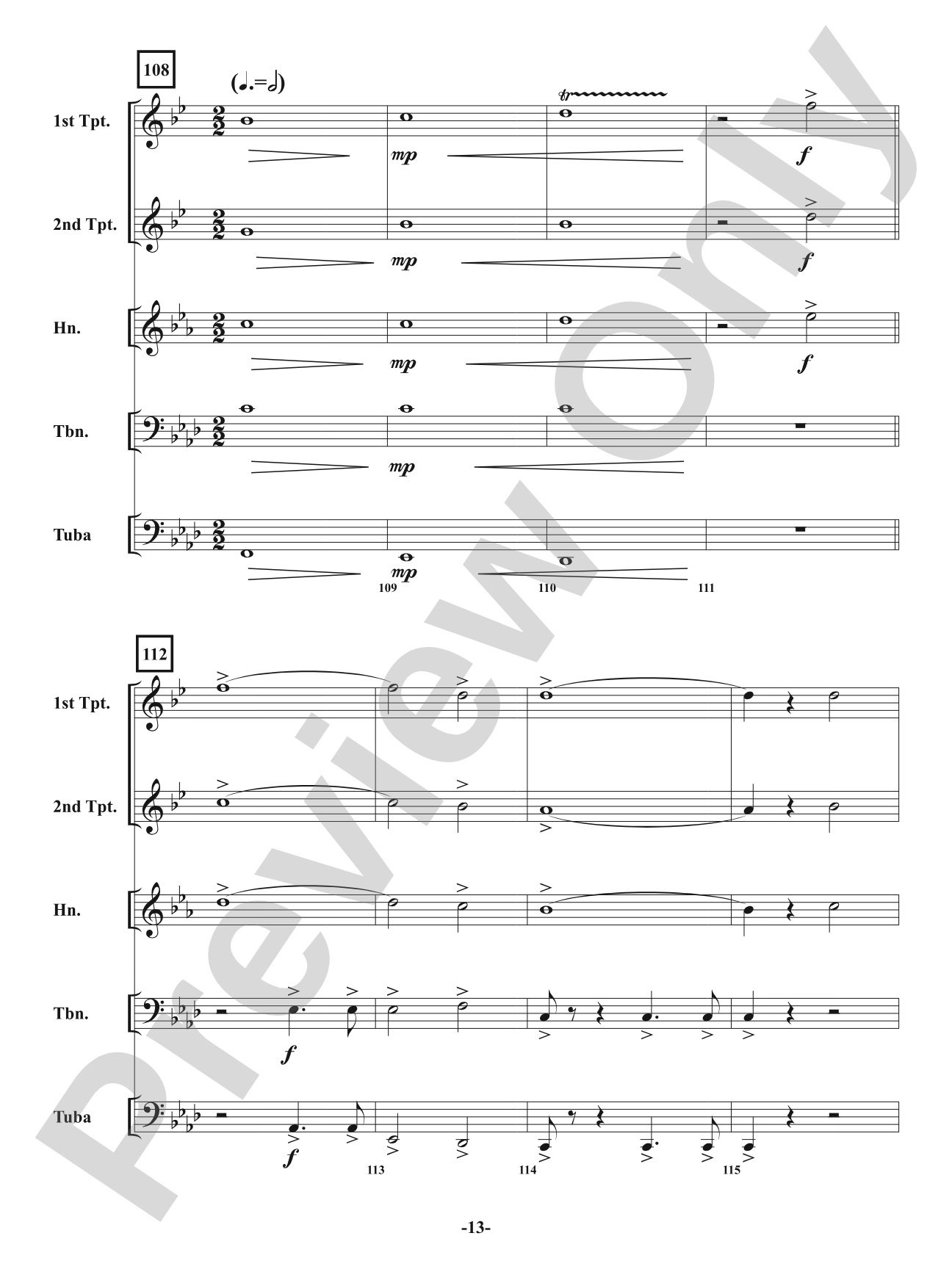 O Come, O Come Emmanuel: Brass Quintet Conductor Score & Parts