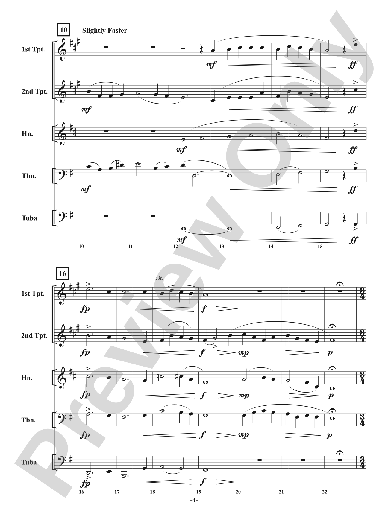 O Come, O Come Emmanuel: Brass Quintet Conductor Score & Parts