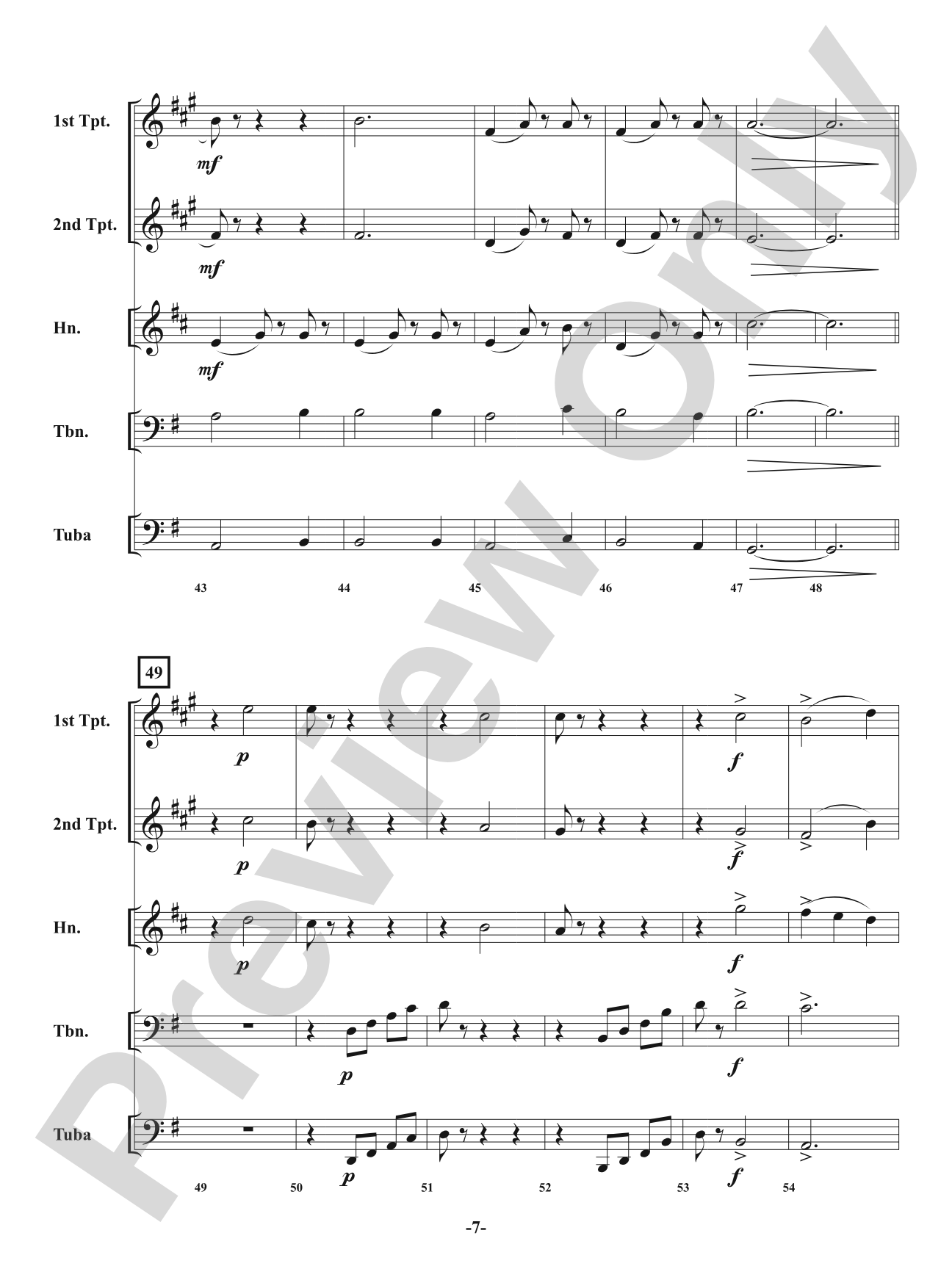 O Come, O Come Emmanuel: Brass Quintet Conductor Score & Parts