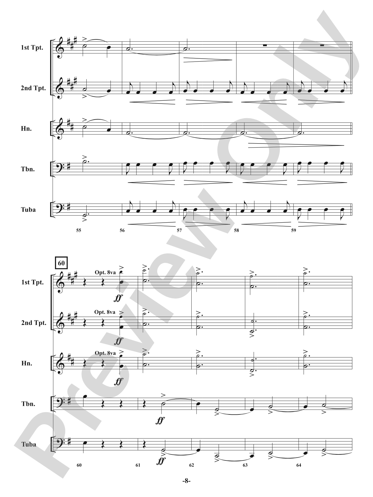 O Come, O Come Emmanuel: Brass Quintet Conductor Score & Parts
