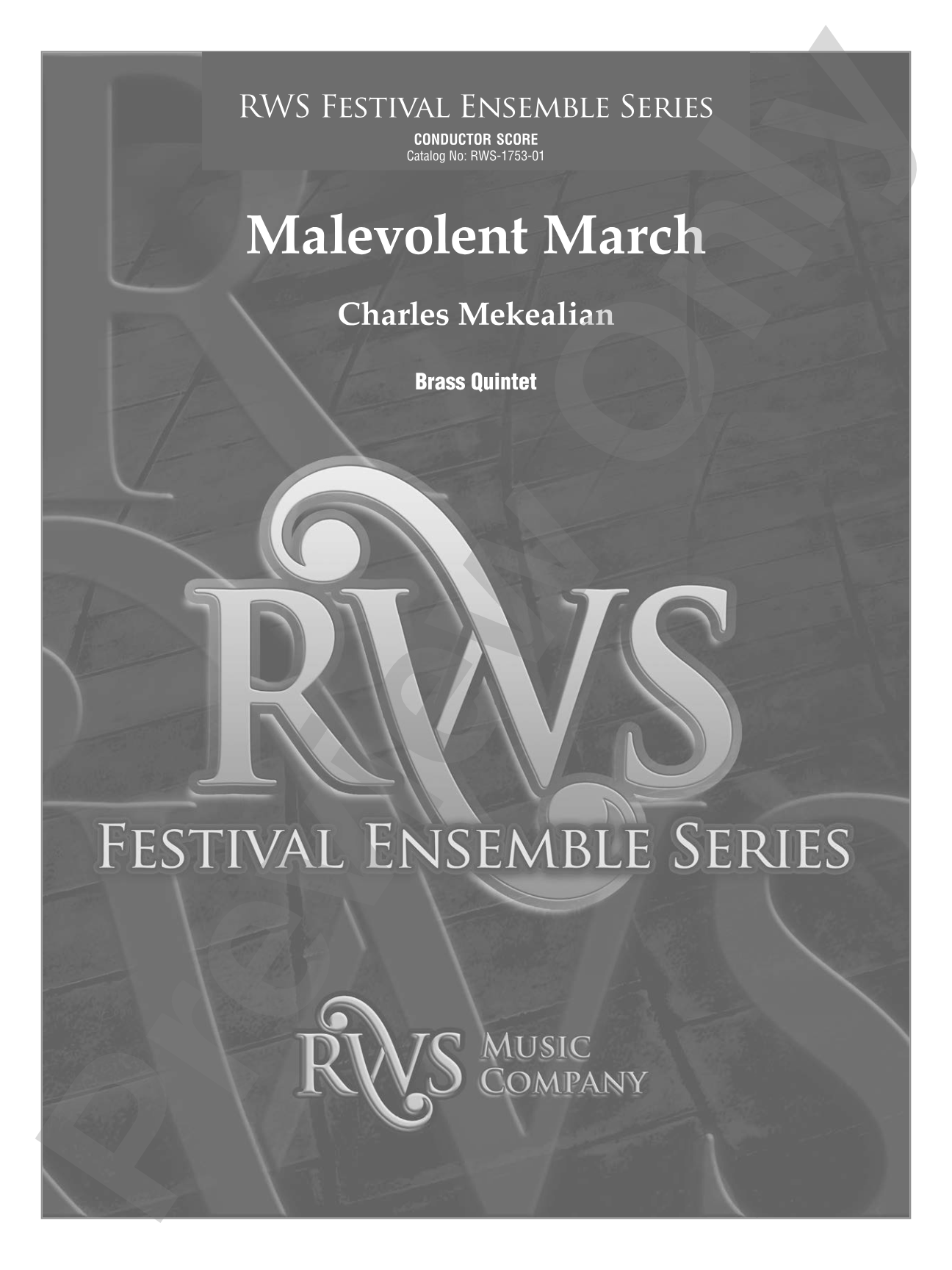 Malevolent March: Brass Quintet Conductor Score & Parts