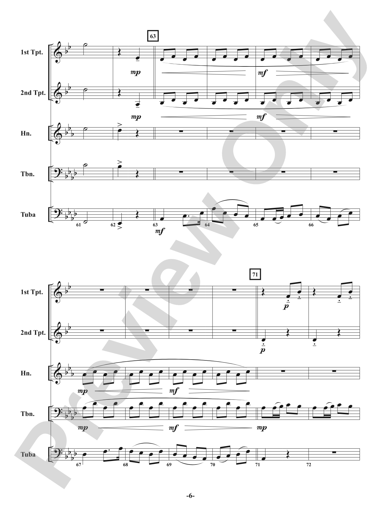 Malevolent March: Brass Quintet Conductor Score & Parts