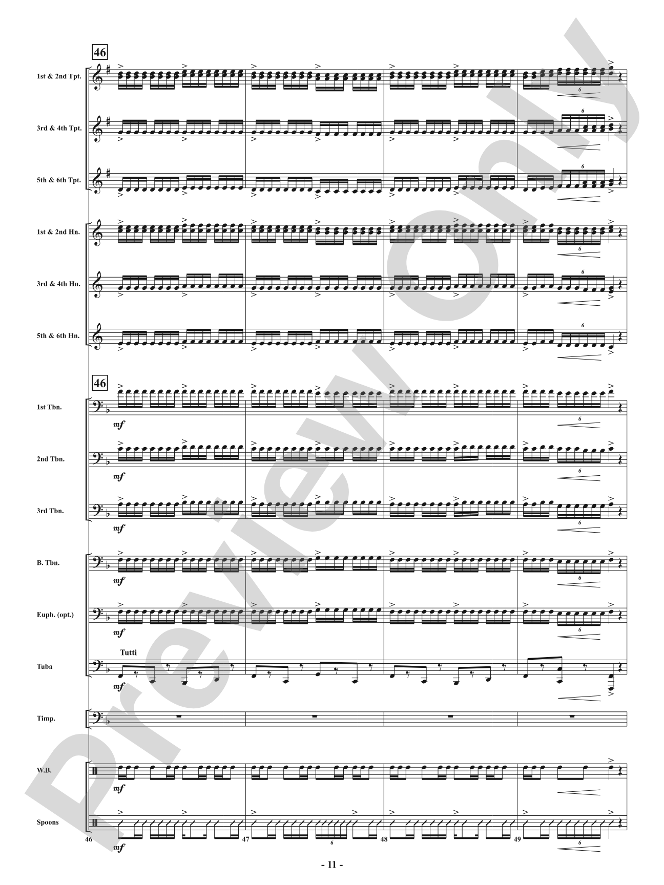 Square - From <i>American Dances</i>: Brass with Percussion Conductor Score & Parts