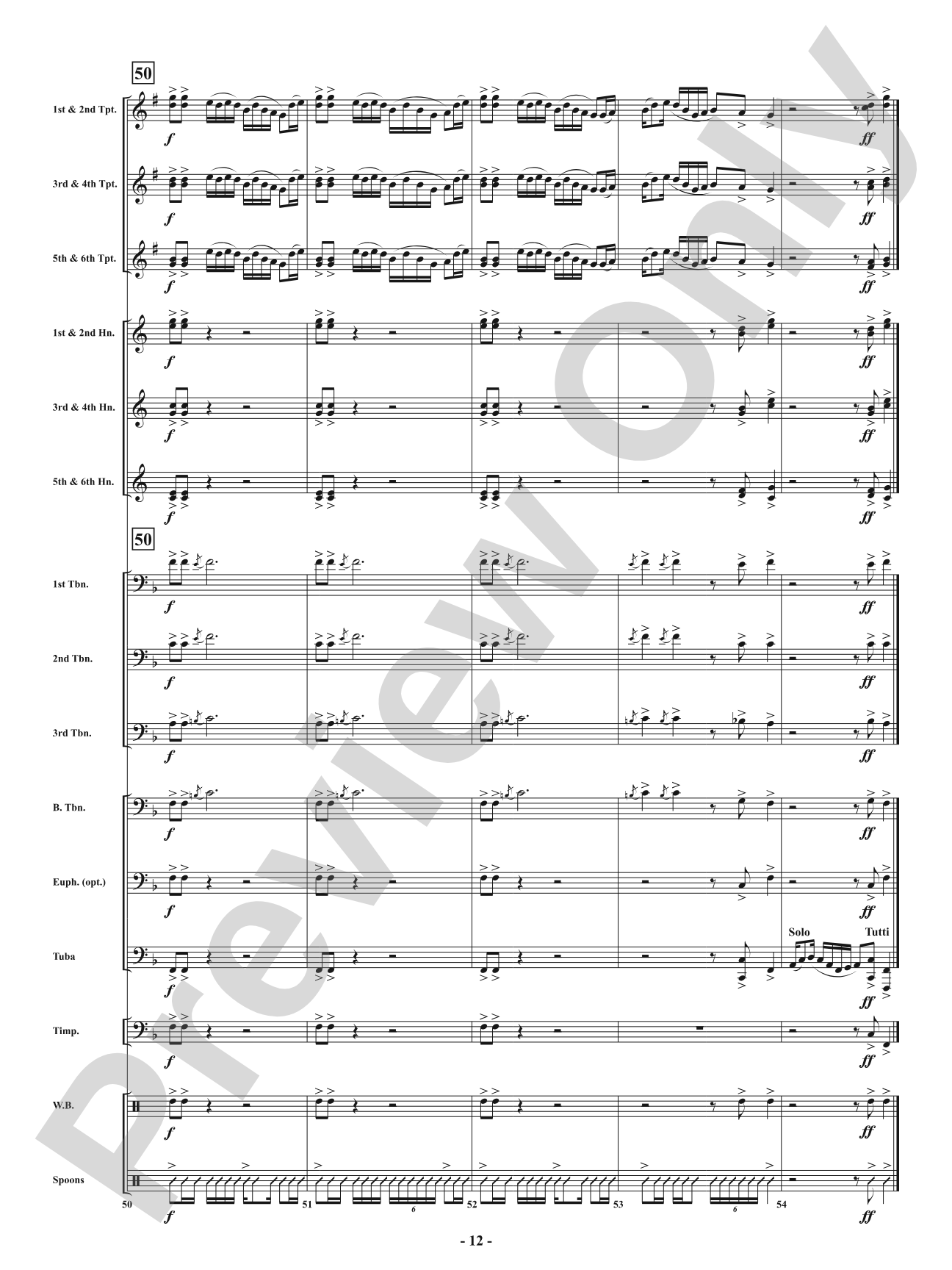 Square - From <i>American Dances</i>: Brass with Percussion Conductor Score & Parts
