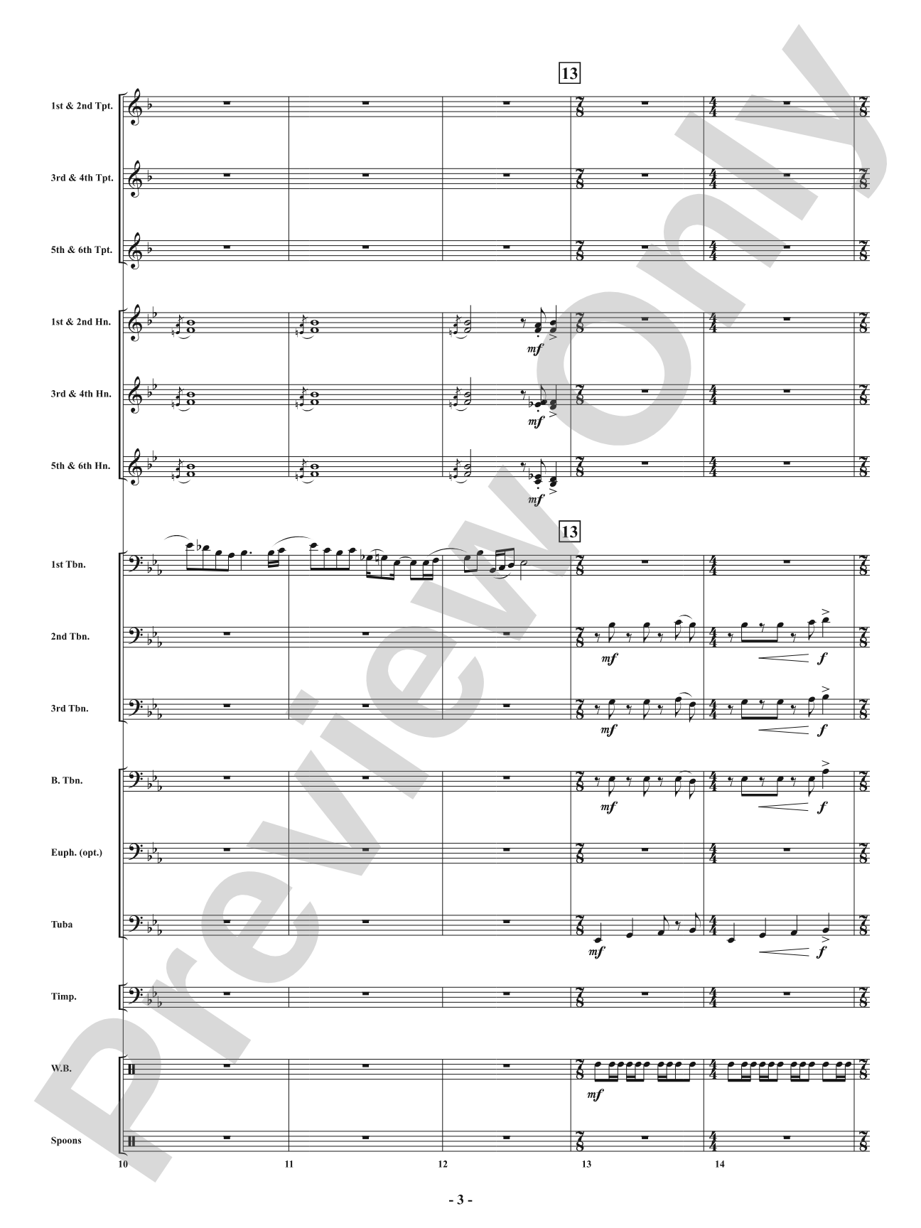 Square - From <i>American Dances</i>: Brass with Percussion Conductor Score & Parts
