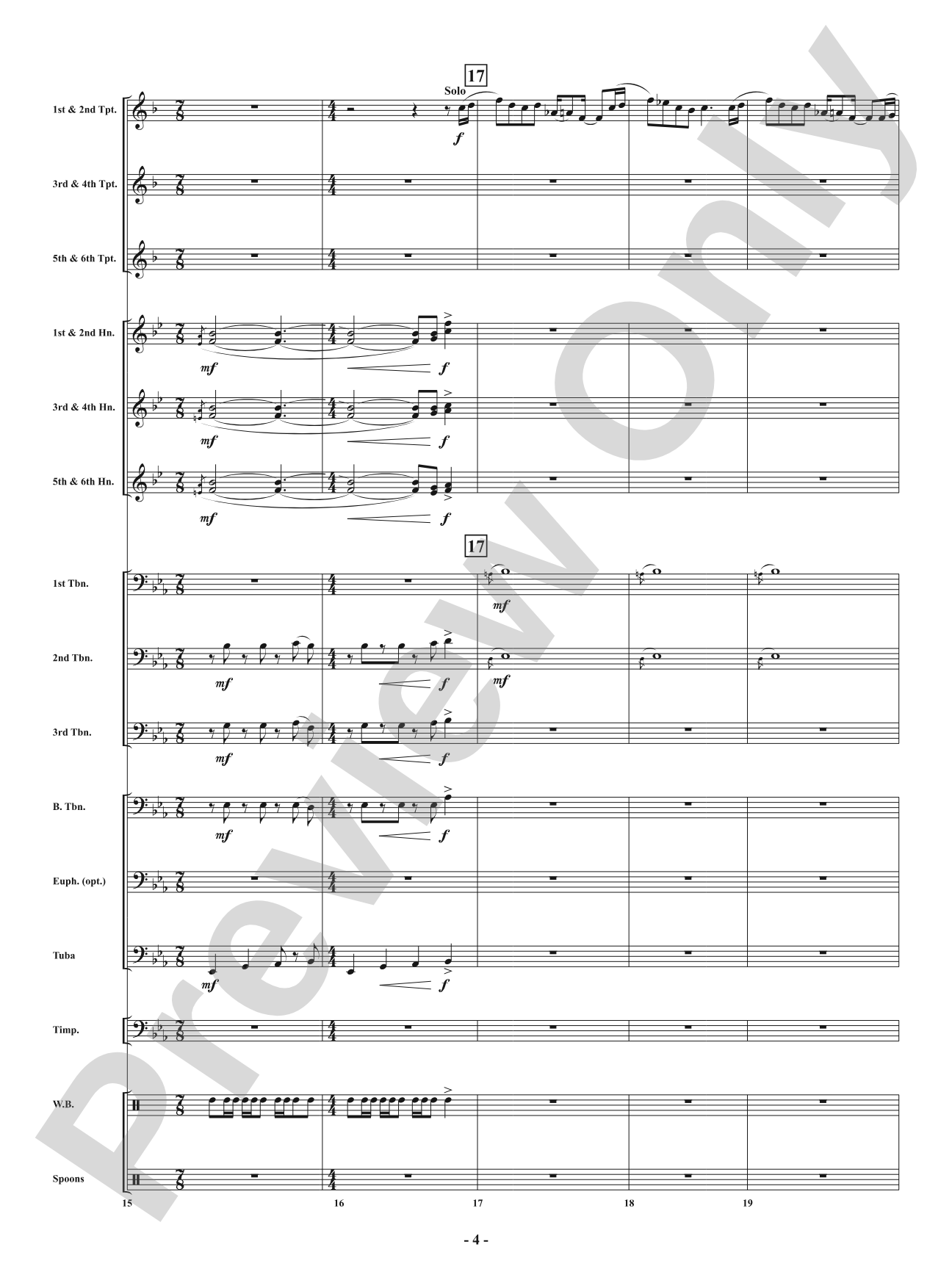 Square - From <i>American Dances</i>: Brass with Percussion Conductor Score & Parts