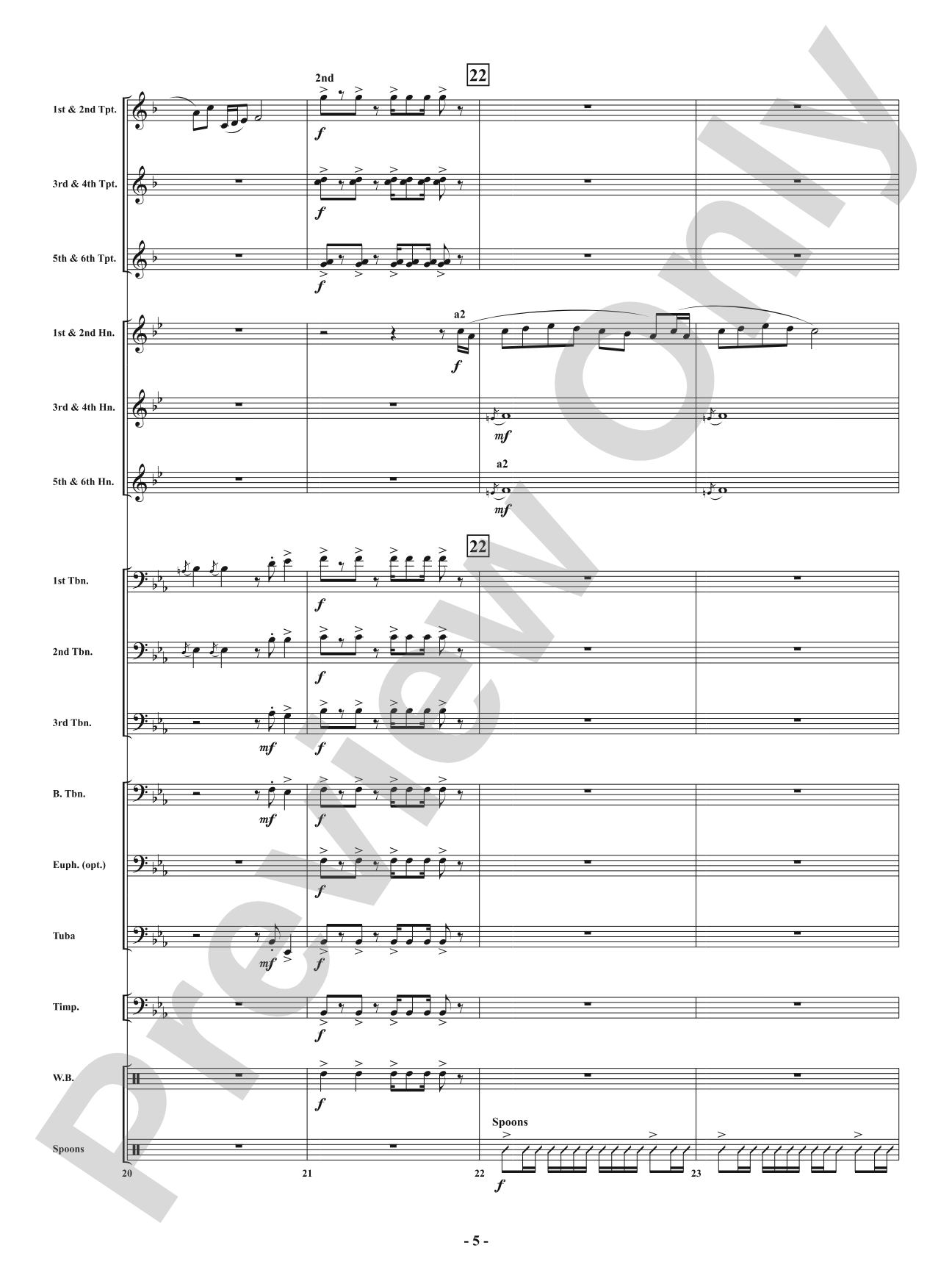 Square - From <i>American Dances</i>: Brass with Percussion Conductor Score & Parts