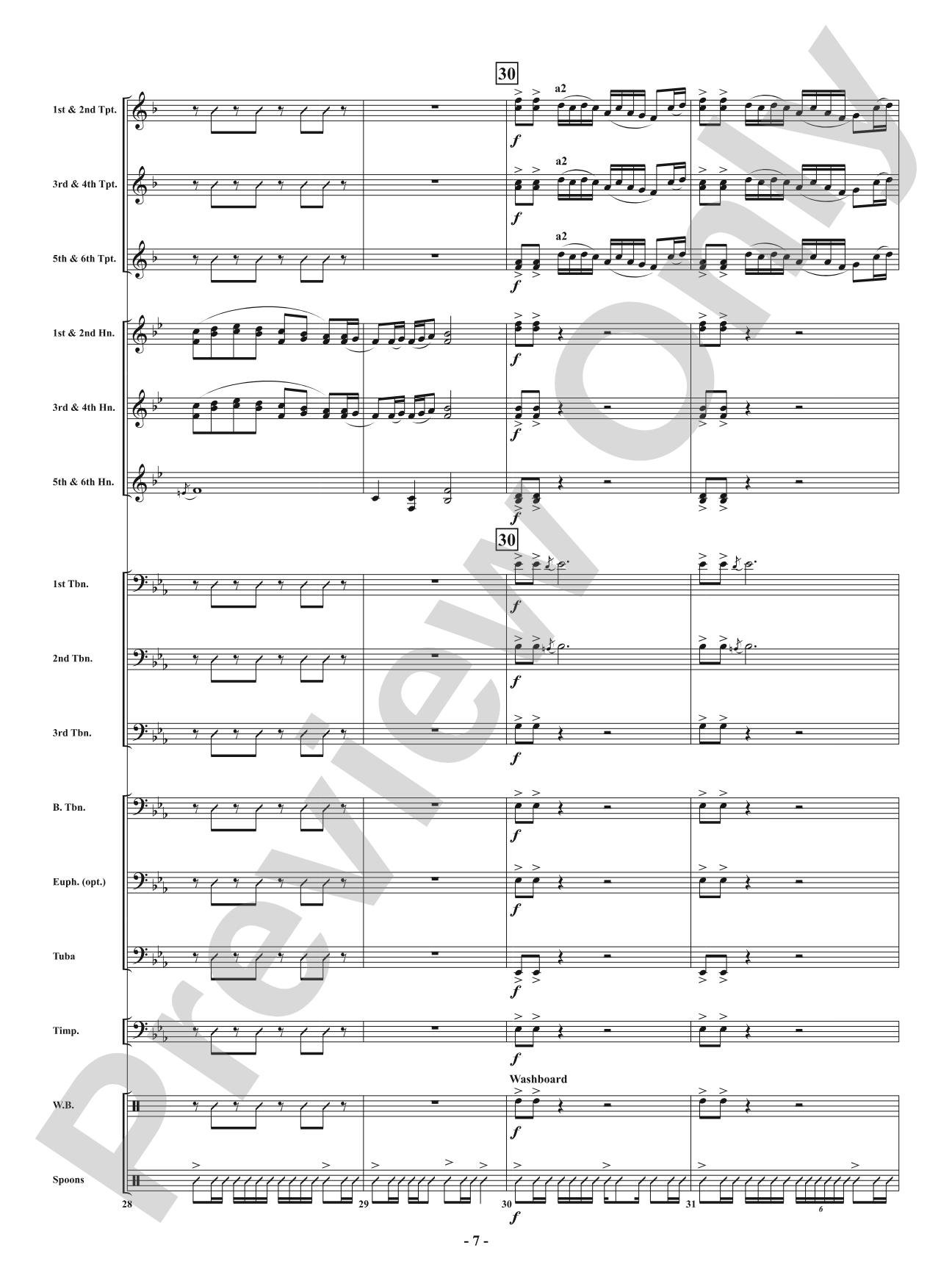 Square - From <i>American Dances</i>: Brass with Percussion Conductor Score & Parts