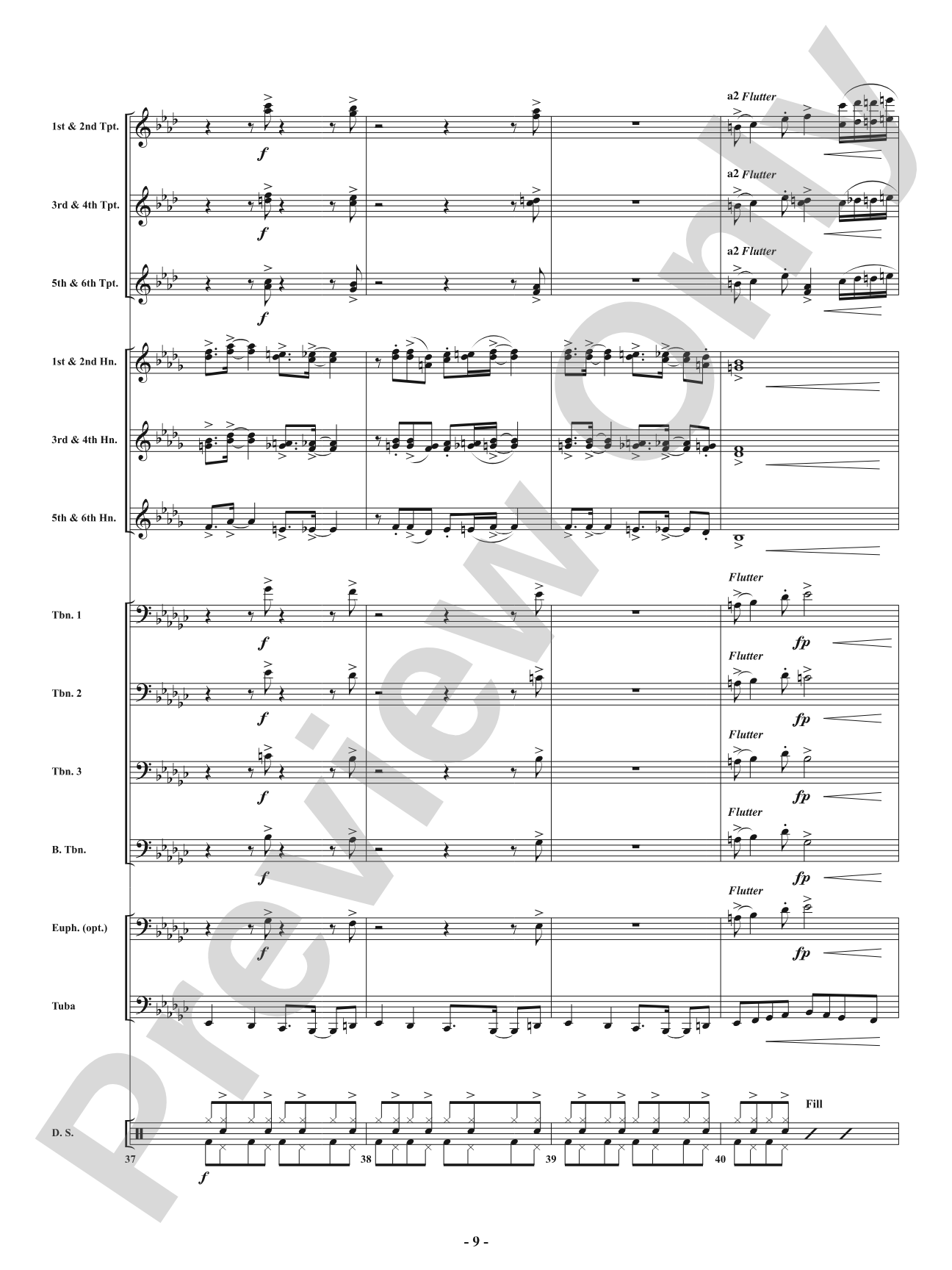 Swing - From <i>American Dances</i>: Brass with Drumset Conductor Score & Parts