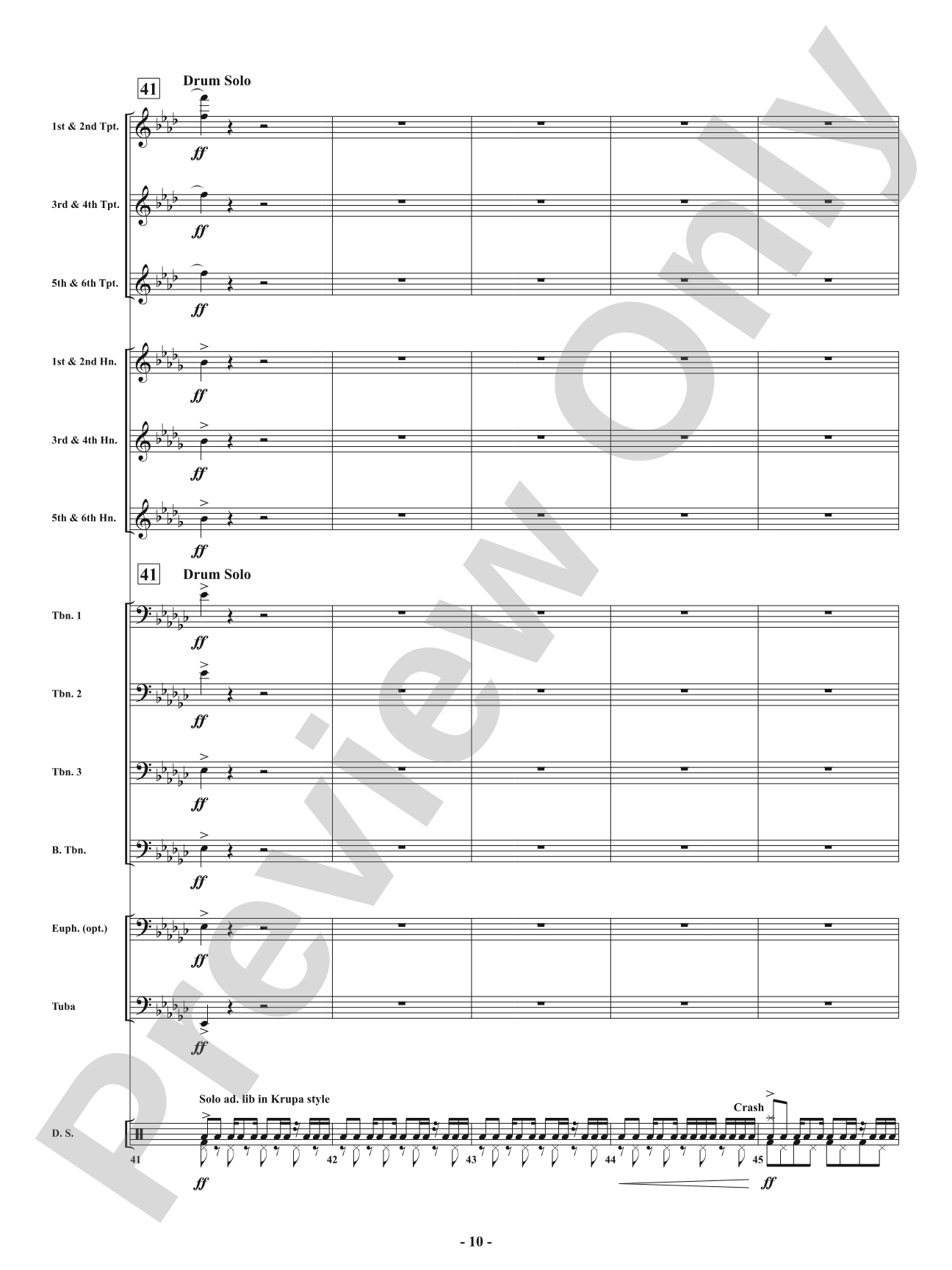 Swing - From <i>American Dances</i>: Brass with Drumset Conductor Score & Parts