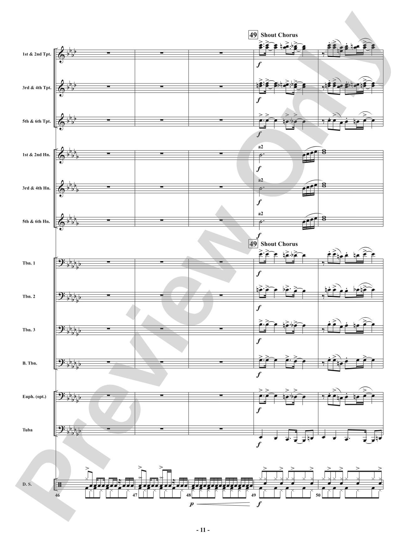 Swing - From <i>American Dances</i>: Brass with Drumset Conductor Score & Parts