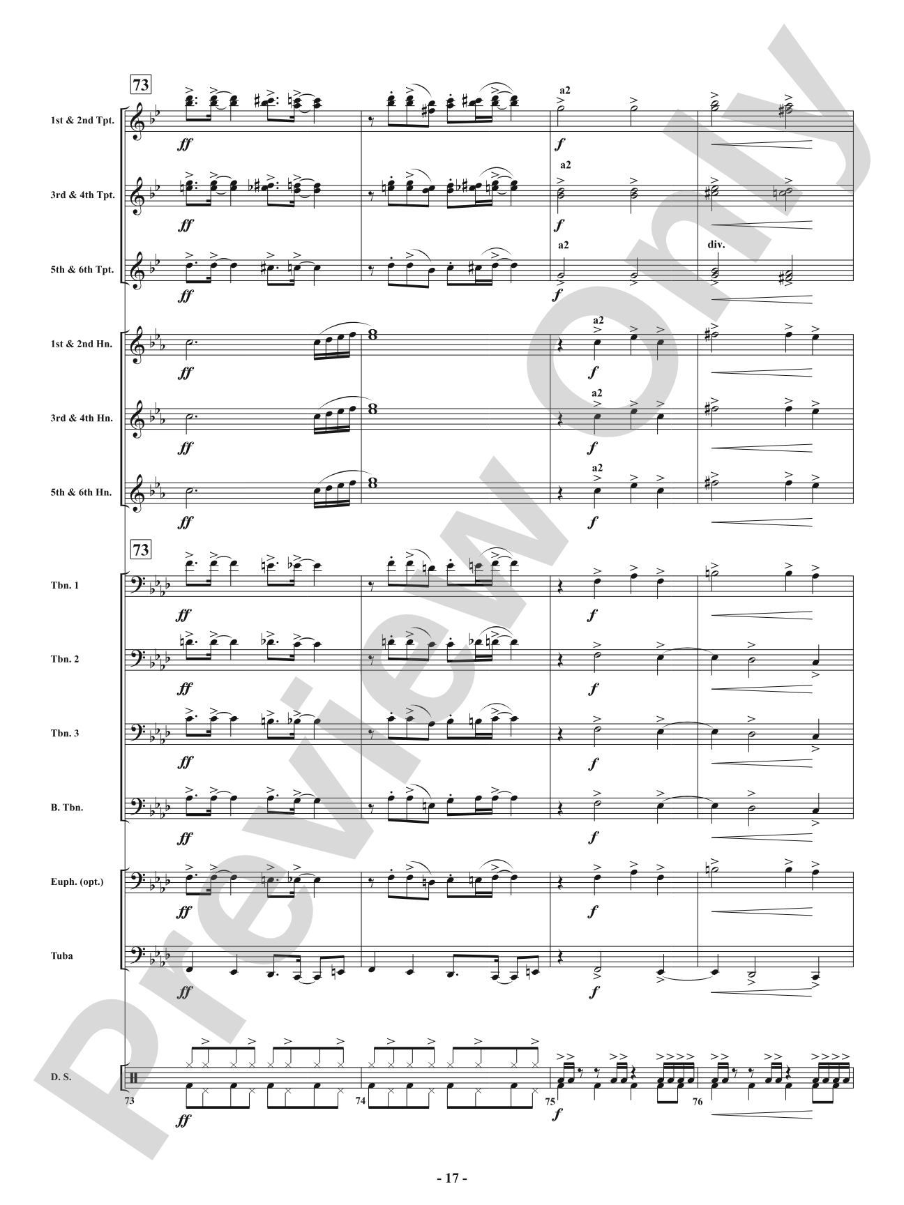 Swing - From <i>American Dances</i>: Brass with Drumset Conductor Score & Parts