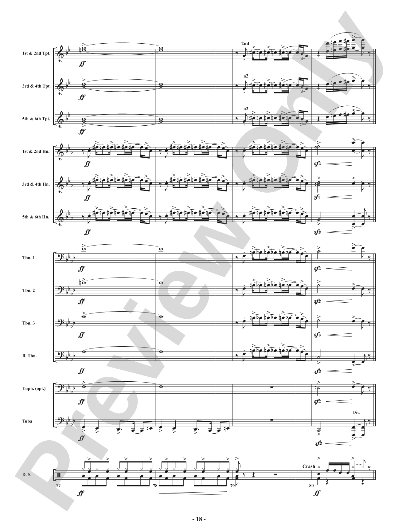 Swing - From <i>American Dances</i>: Brass with Drumset Conductor Score & Parts
