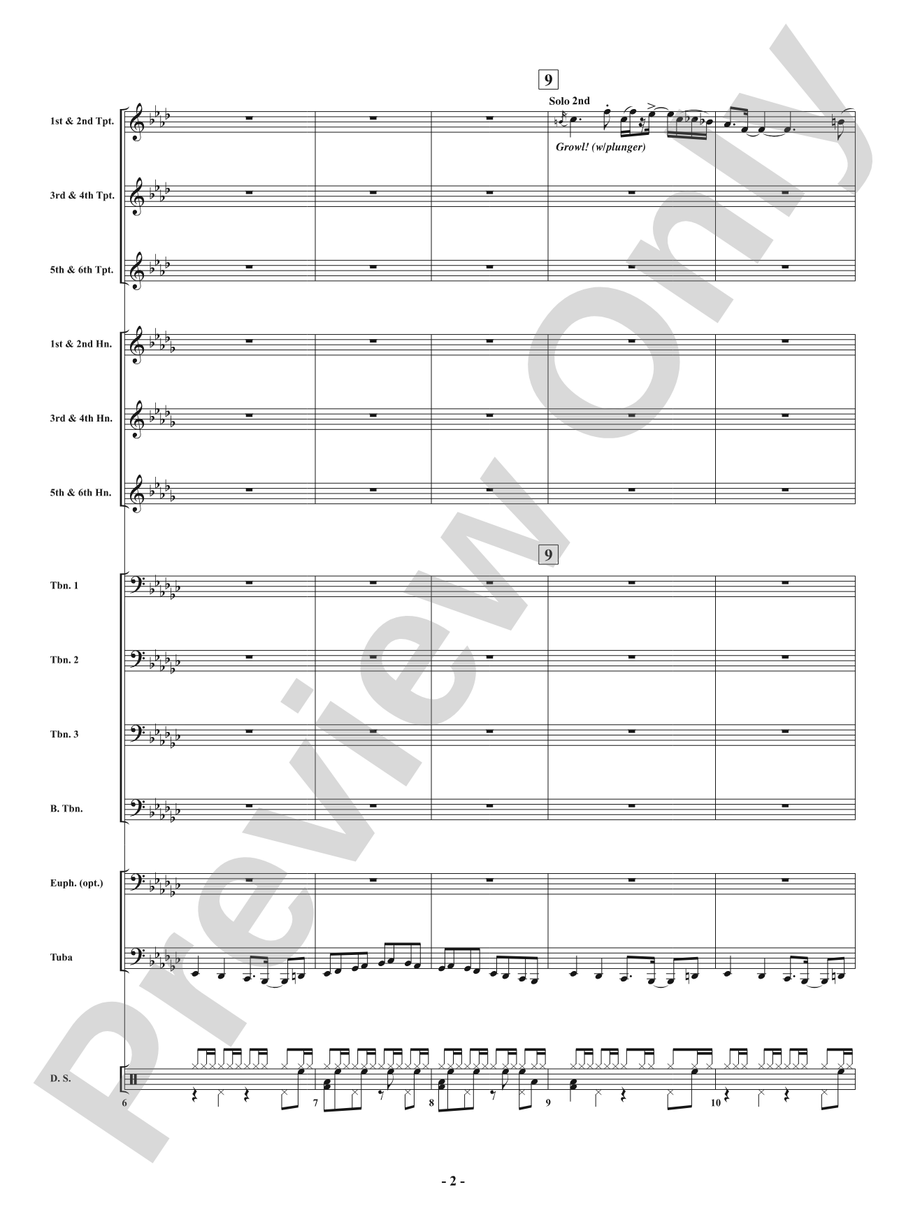 Swing - From <i>American Dances</i>: Brass with Drumset Conductor Score & Parts