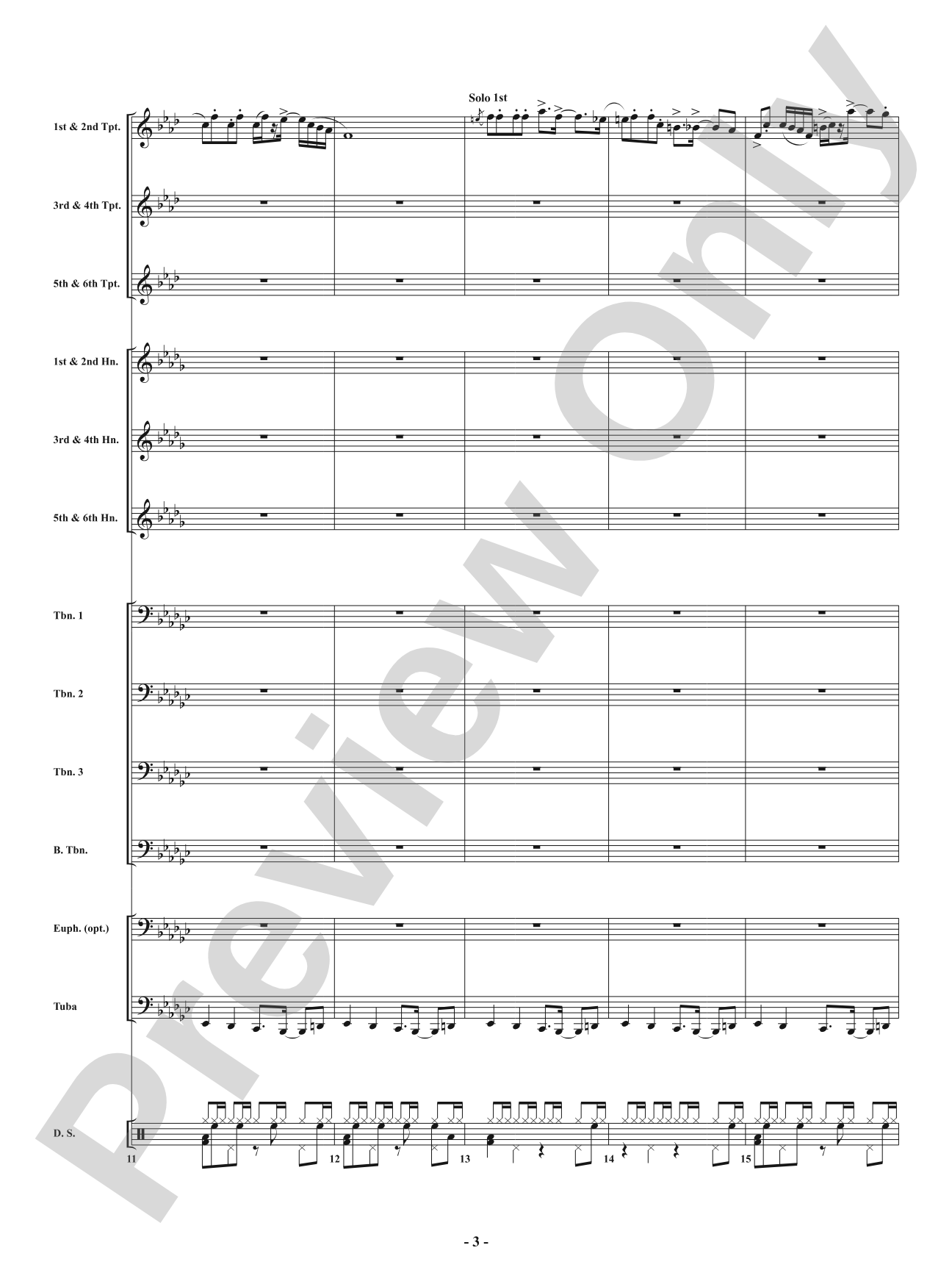 Swing - From <i>American Dances</i>: Brass with Drumset Conductor Score & Parts