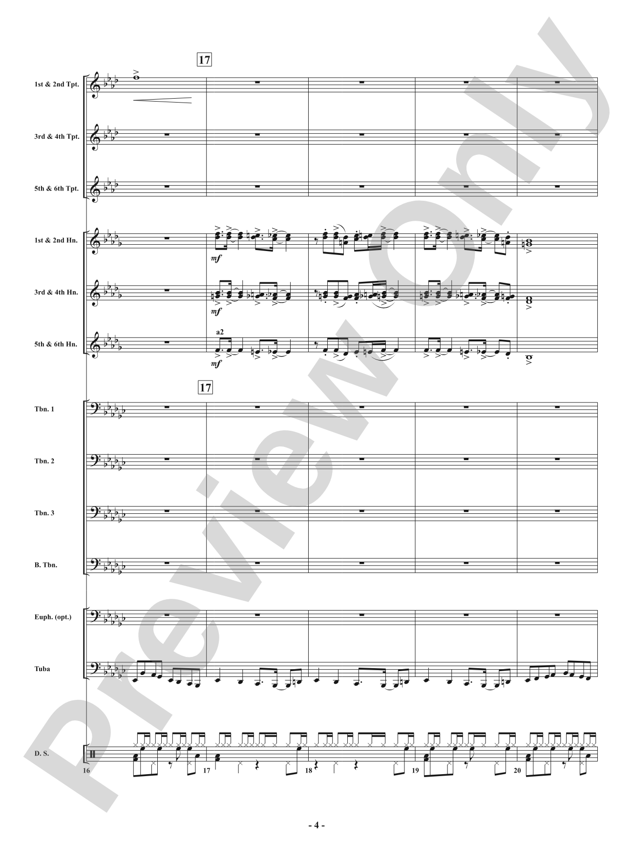 Swing - From <i>American Dances</i>: Brass with Drumset Conductor Score & Parts