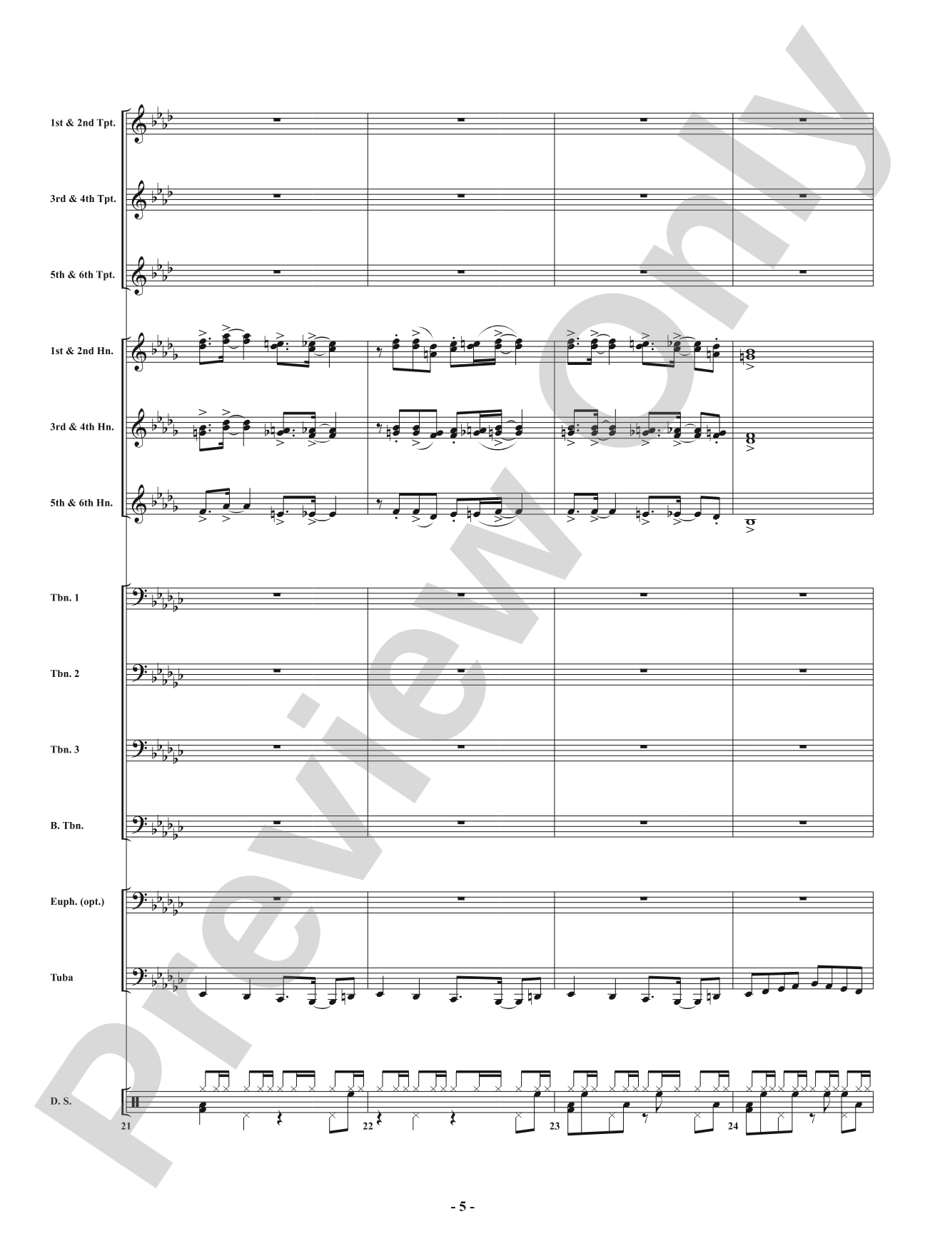 Swing - From <i>American Dances</i>: Brass with Drumset Conductor Score & Parts