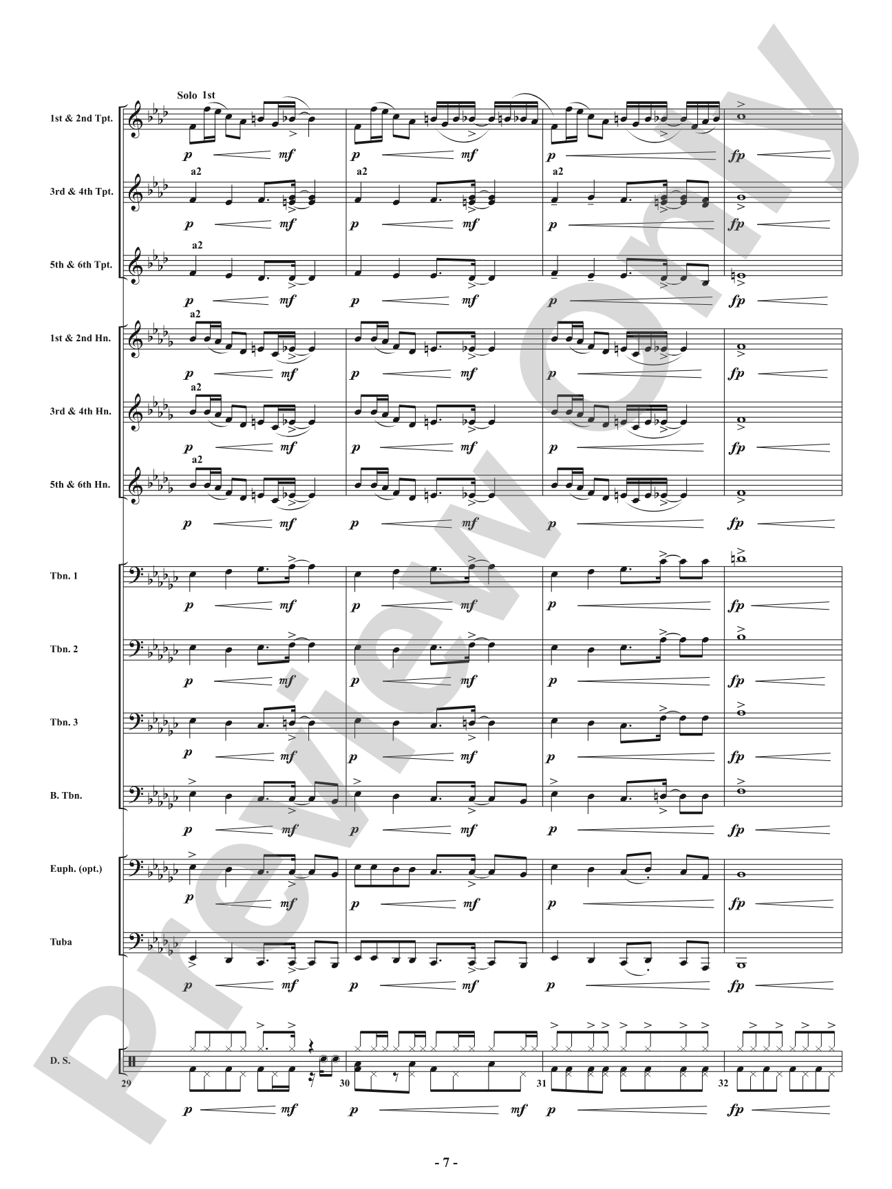 Swing - From <i>American Dances</i>: Brass with Drumset Conductor Score & Parts