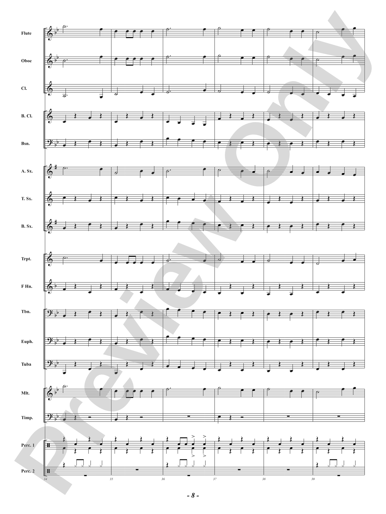 Skyward March: Concert Band Conductor Score & Parts