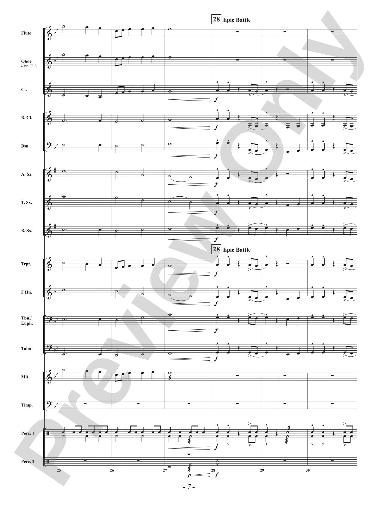 Galaxy Defenders: Concert Band Conductor Score & Parts