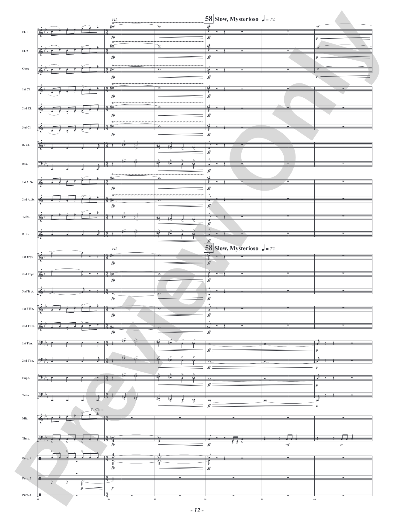 Roar in the Wind: Concert Band Conductor Score & Parts