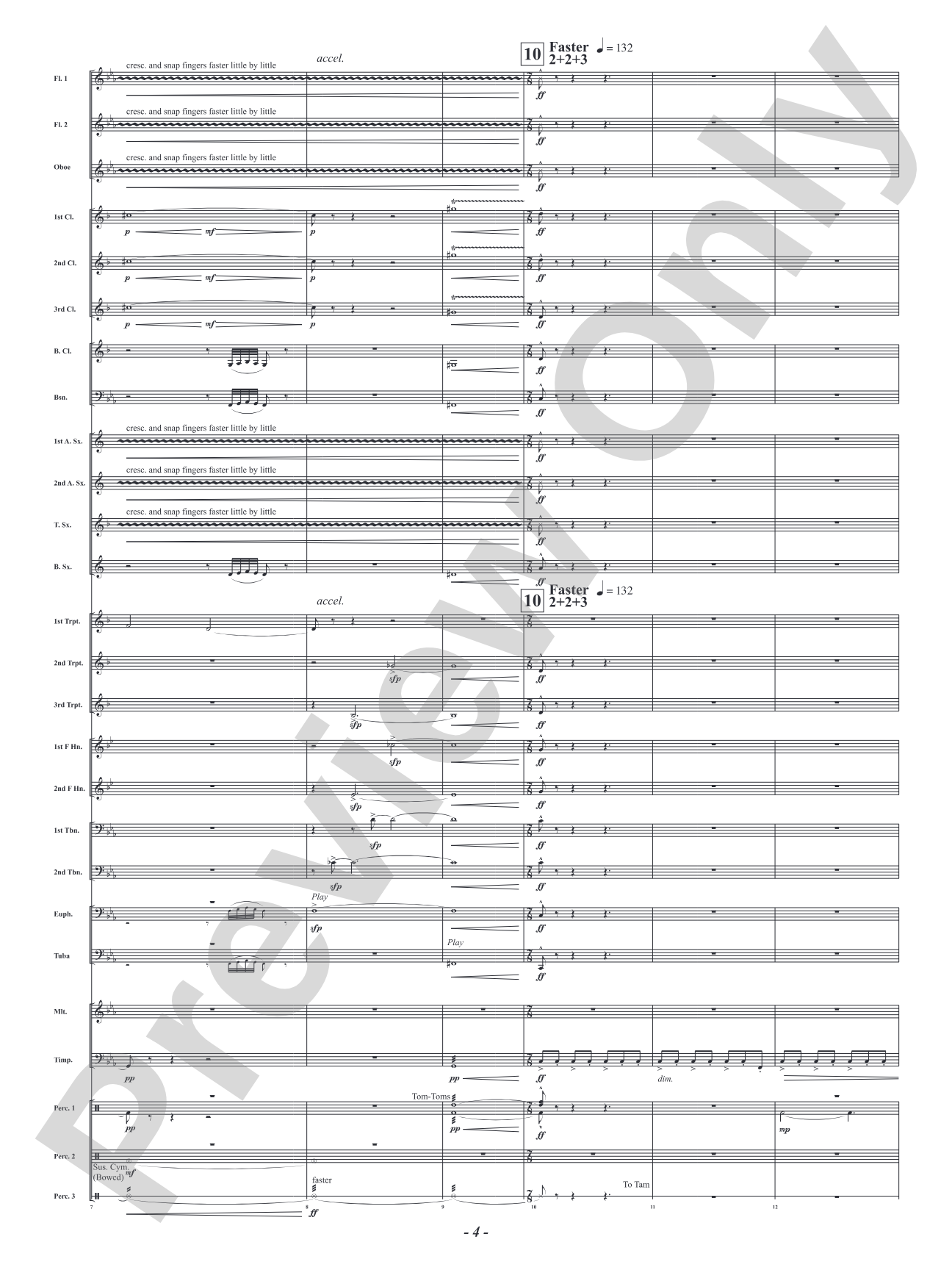 Roar in the Wind: Concert Band Conductor Score & Parts