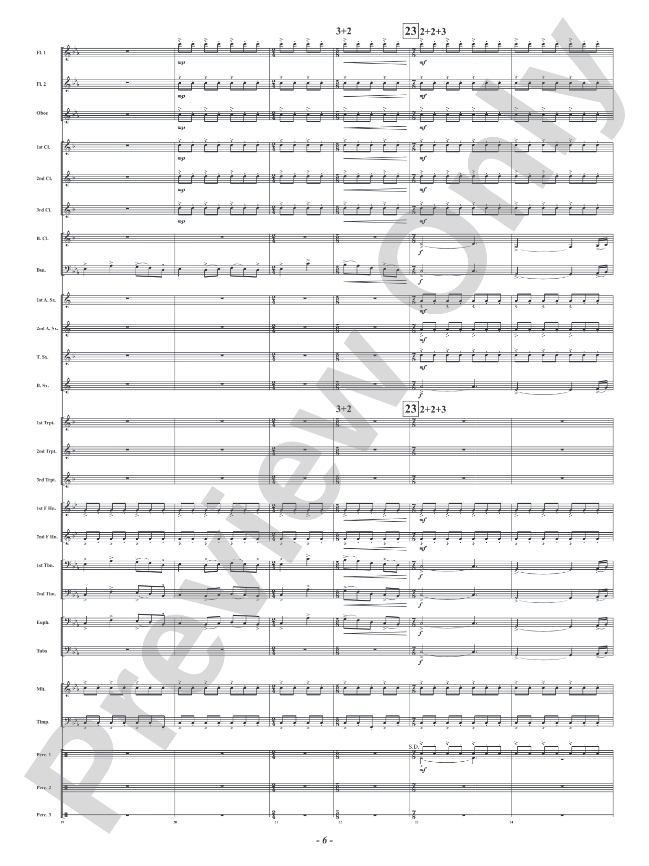 Roar in the Wind: Concert Band Conductor Score & Parts