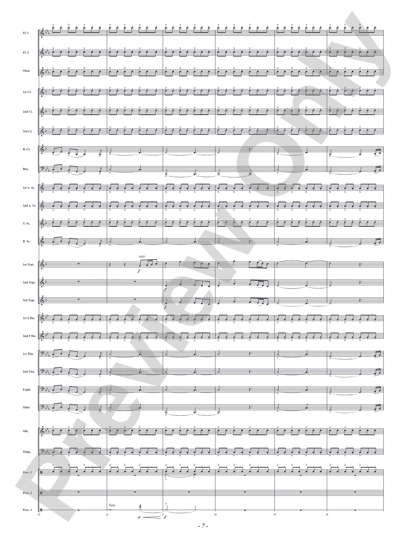 Roar in the Wind: Concert Band Conductor Score & Parts