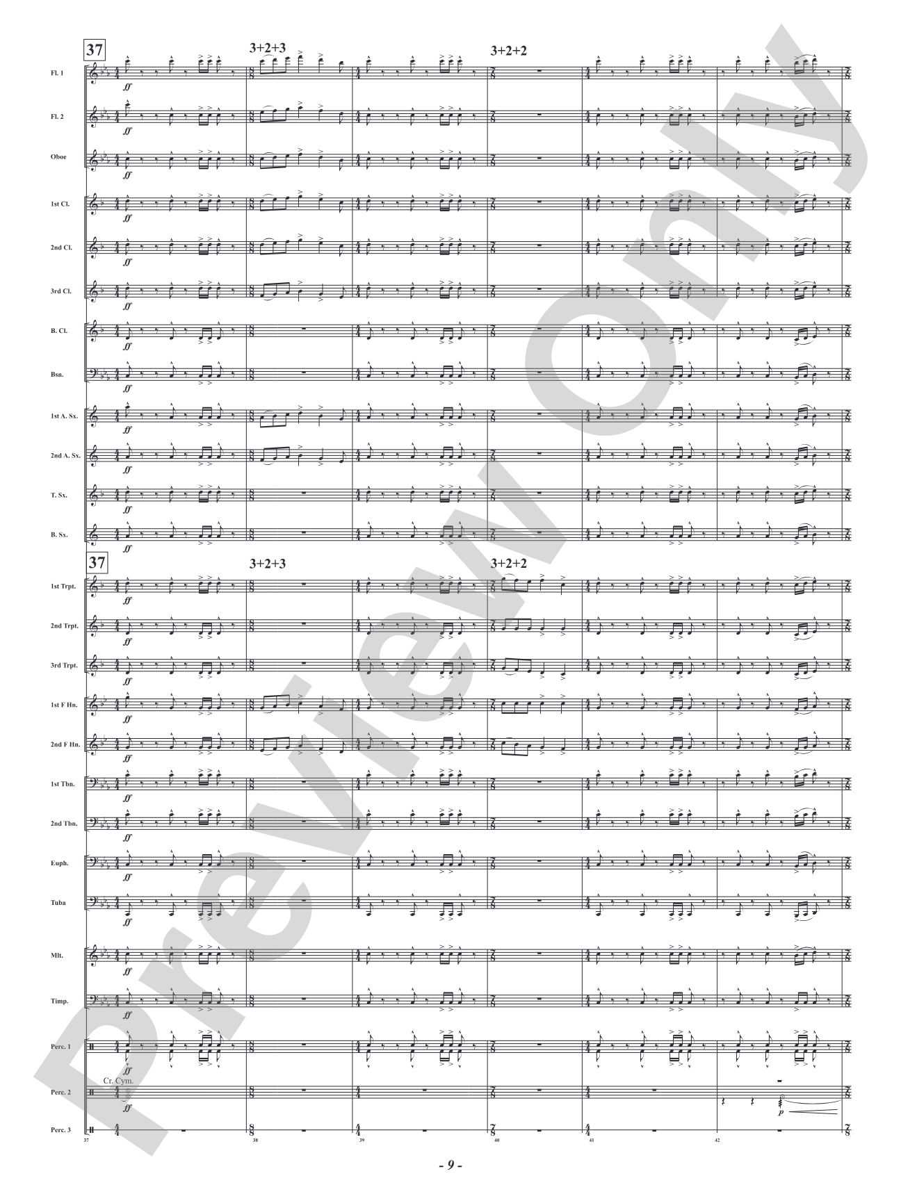 Roar in the Wind: Concert Band Conductor Score & Parts