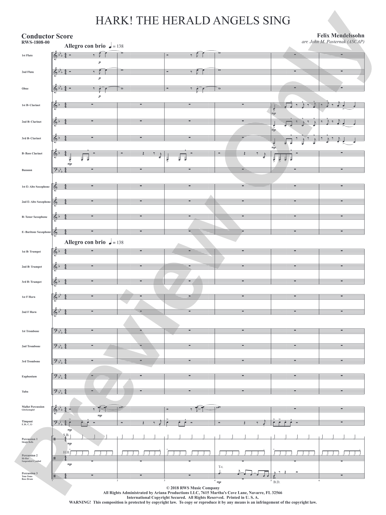 Hark! The Herald Angels Sing: Score