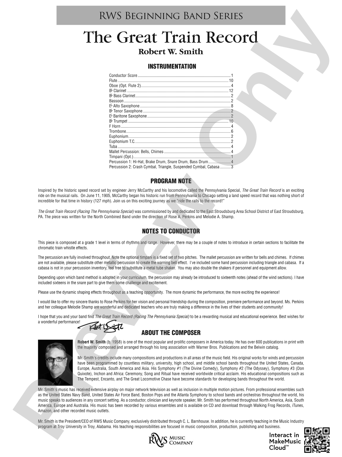 The Great Train Record - Racing the Pennsylvania Special: Score