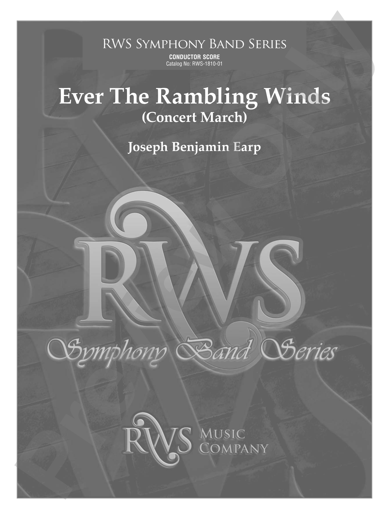Ever the Rambling Winds - Concert March: Concert Band Conductor Score & Parts
