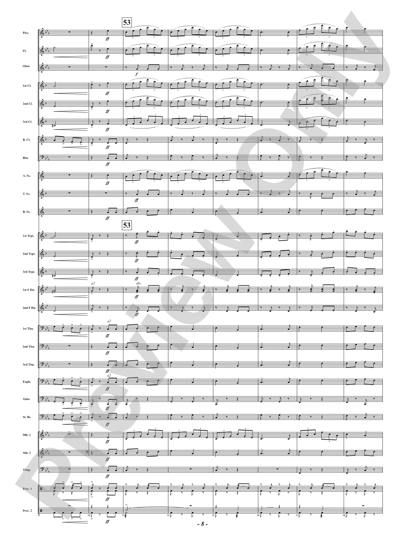 Ever the Rambling Winds - Concert March: Concert Band Conductor Score & Parts