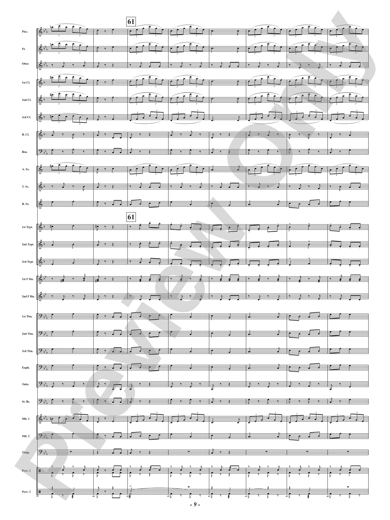 Ever the Rambling Winds - Concert March: Concert Band Conductor Score & Parts