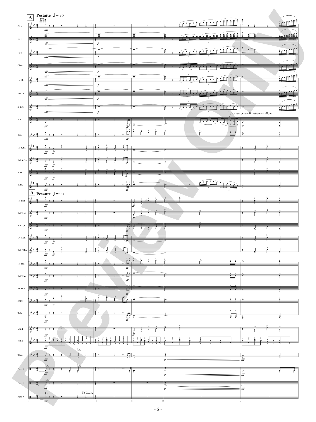 Atlantic Fanfare: Concert Band Conductor Score & Parts