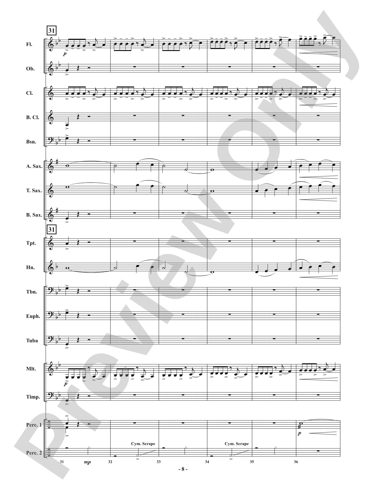 Dragon Bones: Concert Band Conductor Score & Parts
