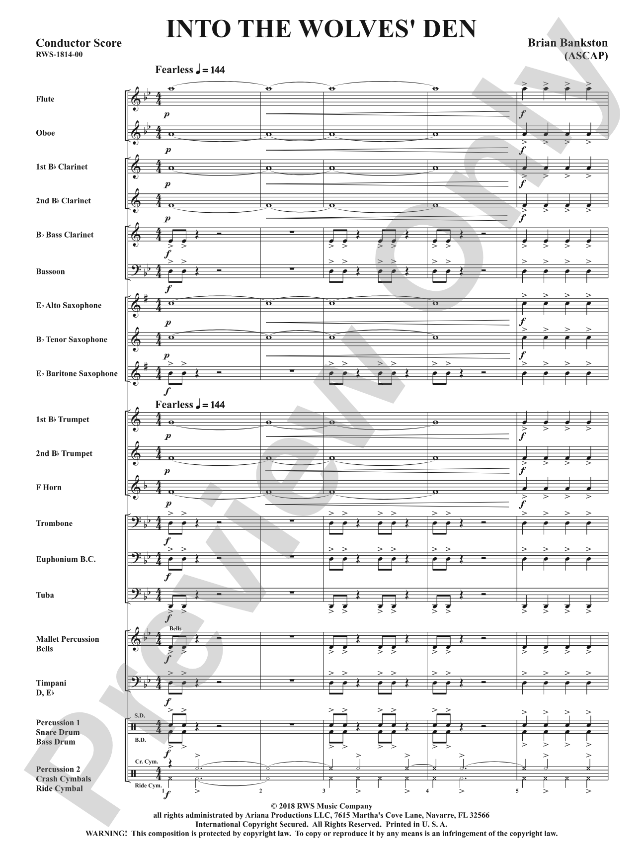 Into the Wolves' Den: Score