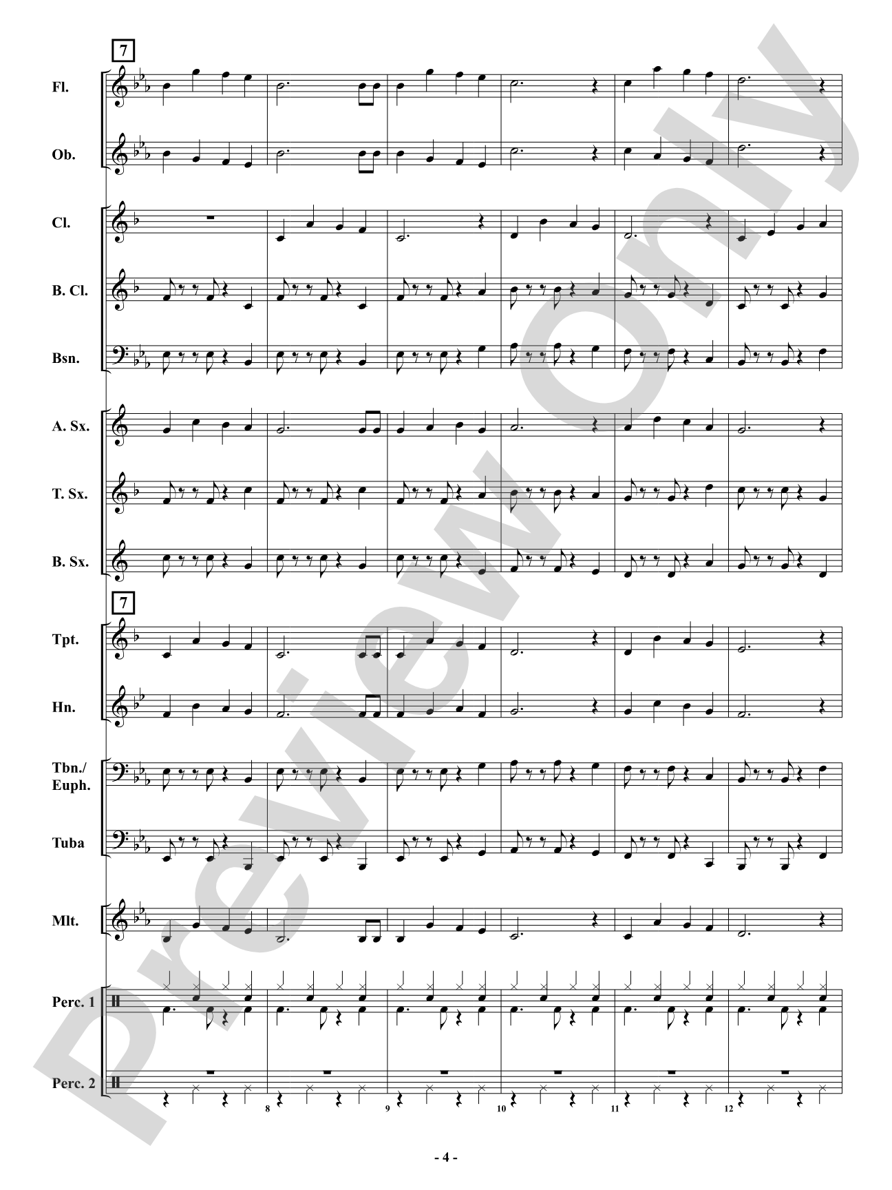 Bells on Bob-Tail Ring: Concert Band Conductor Score & Parts