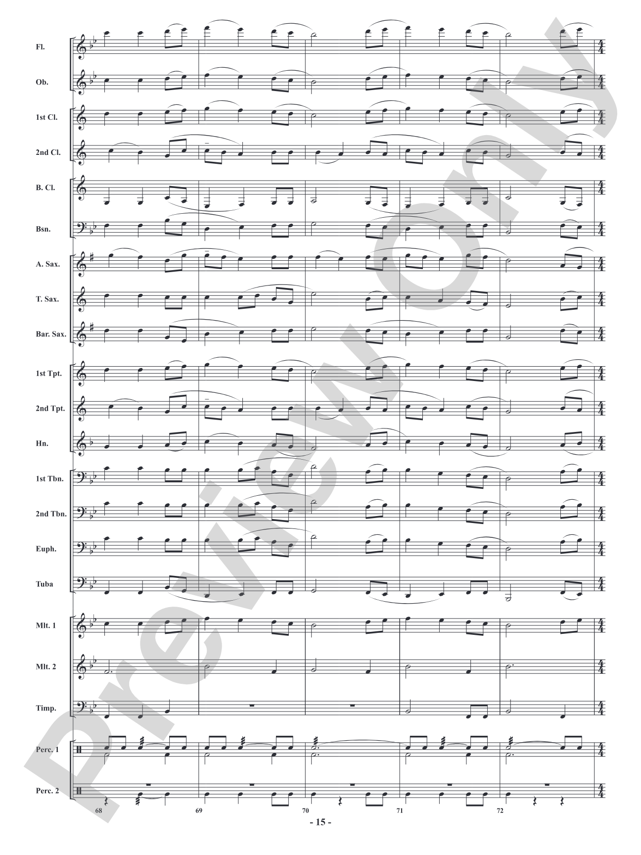 Two Advent Carols: Concert Band Conductor Score & Parts