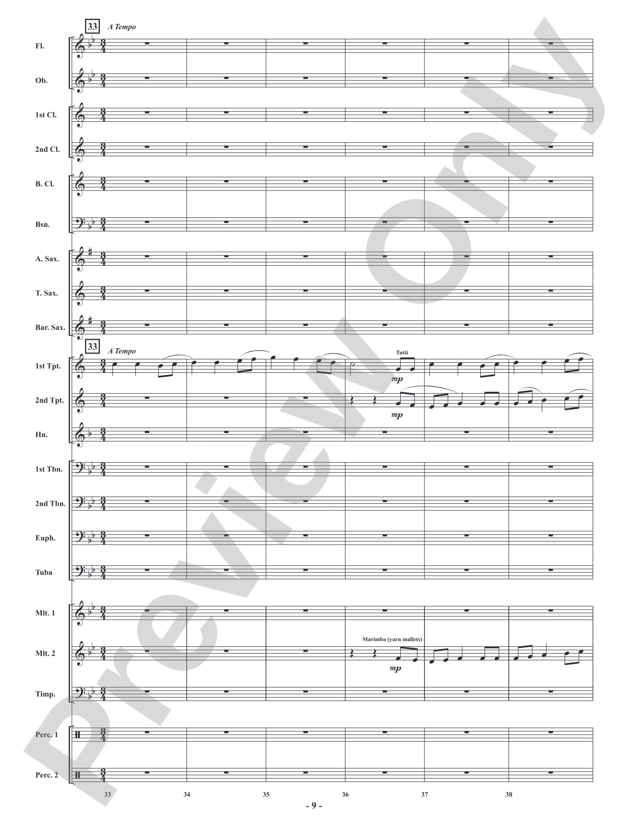 Two Advent Carols: Concert Band Conductor Score & Parts