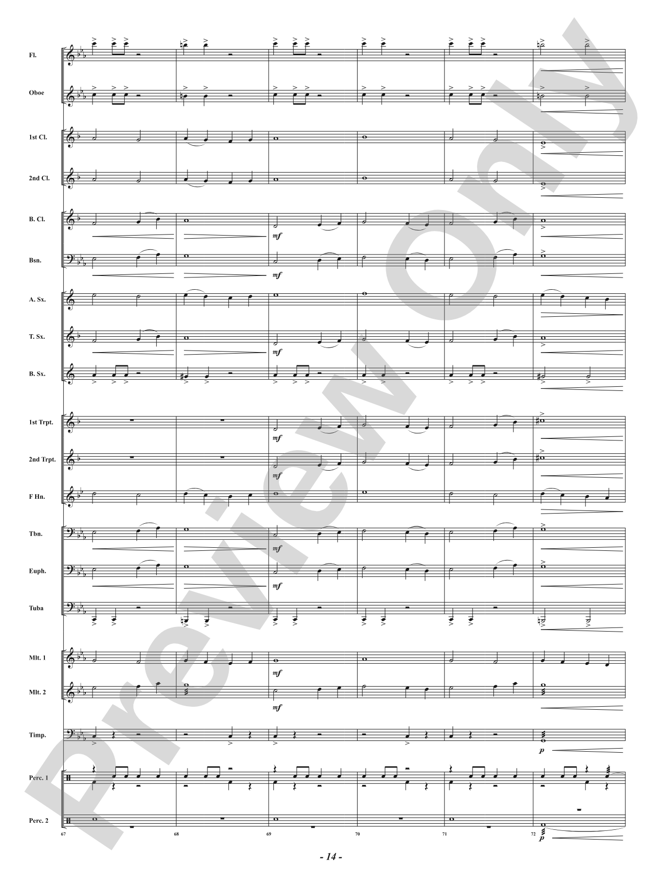 Down from the North: Concert Band Conductor Score & Parts