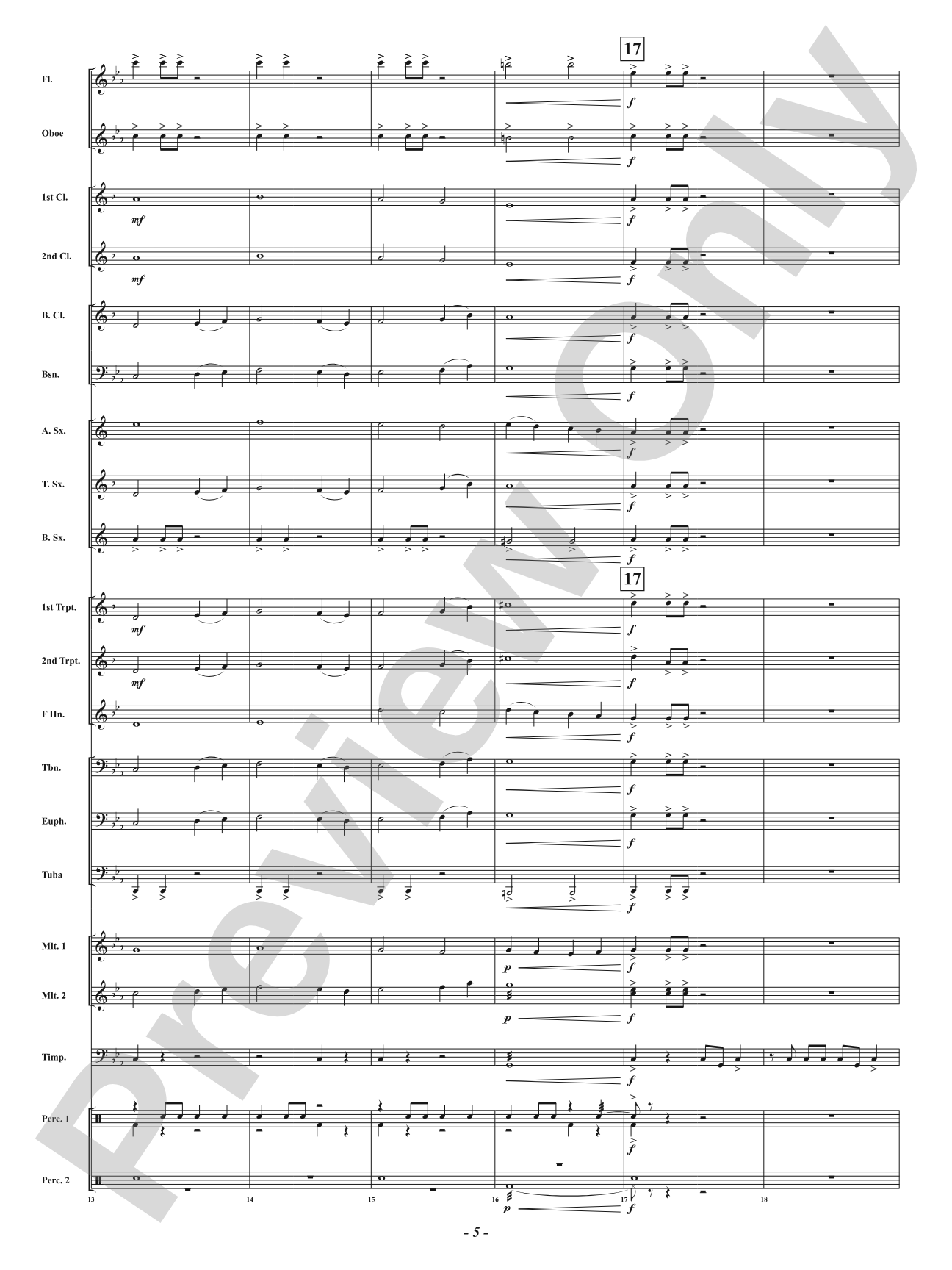 Down from the North: Concert Band Conductor Score & Parts