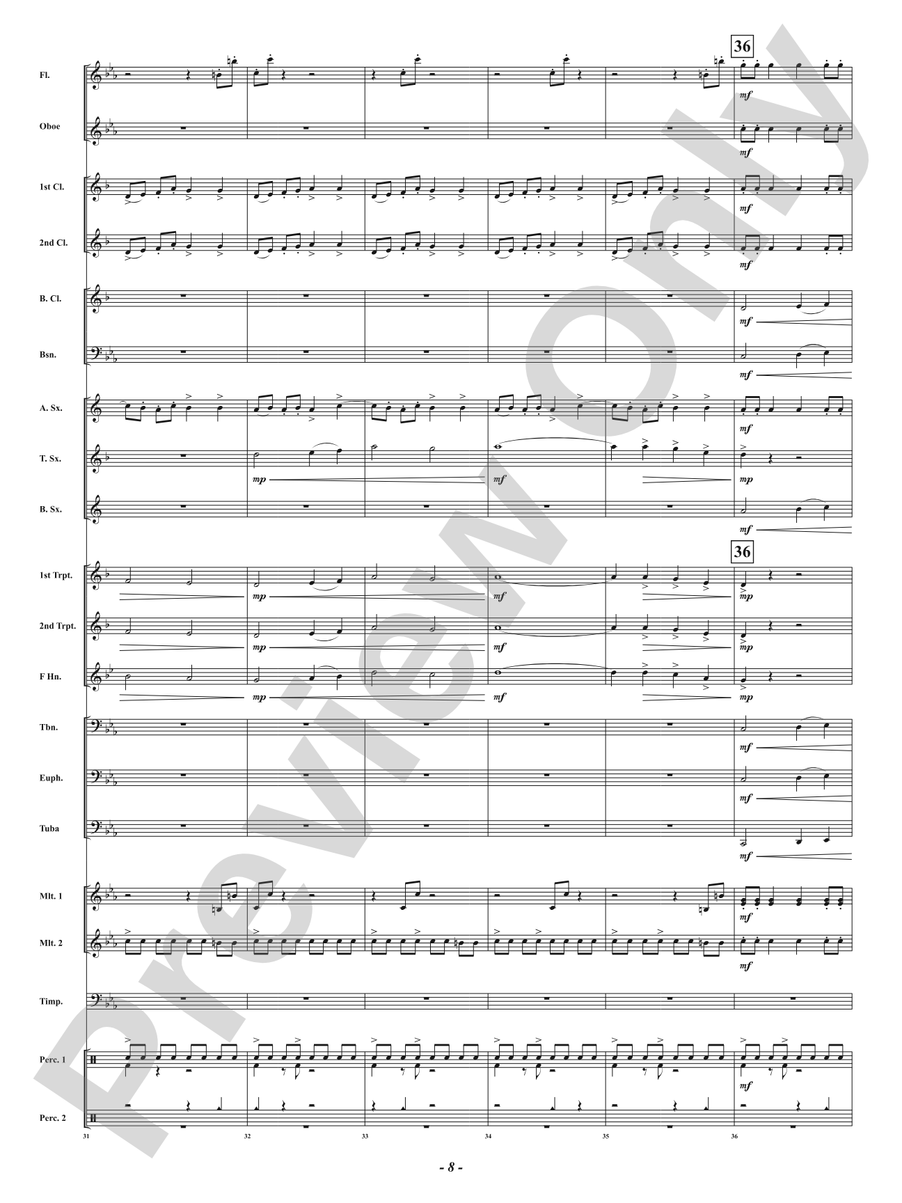 Down from the North: Concert Band Conductor Score & Parts