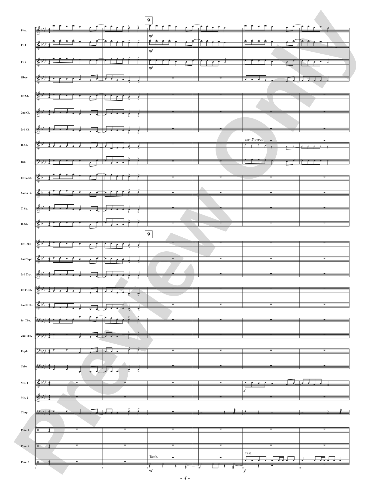 Riu Riu Chiu: Concert Band Conductor Score & Parts