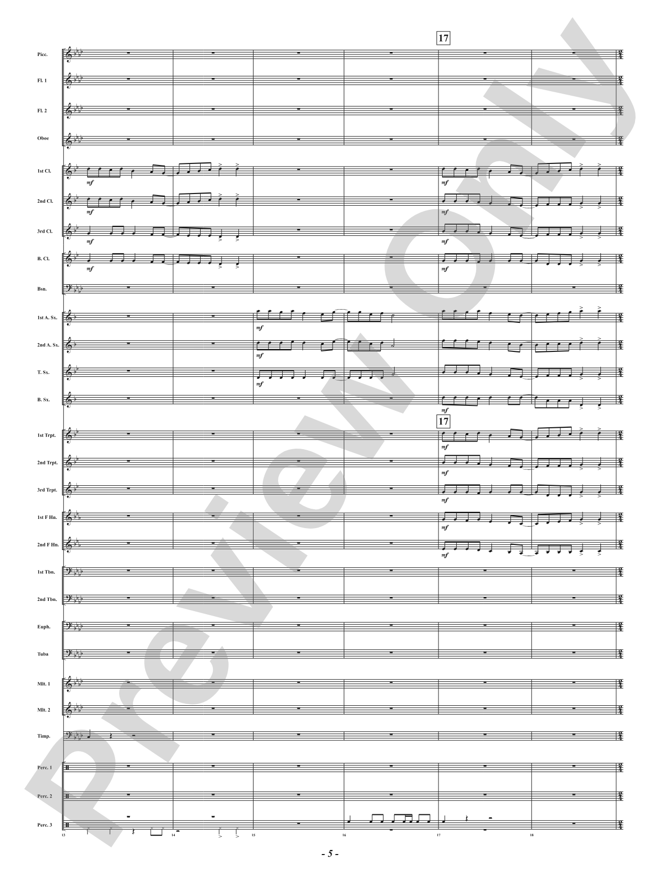 Riu Riu Chiu: Concert Band Conductor Score & Parts
