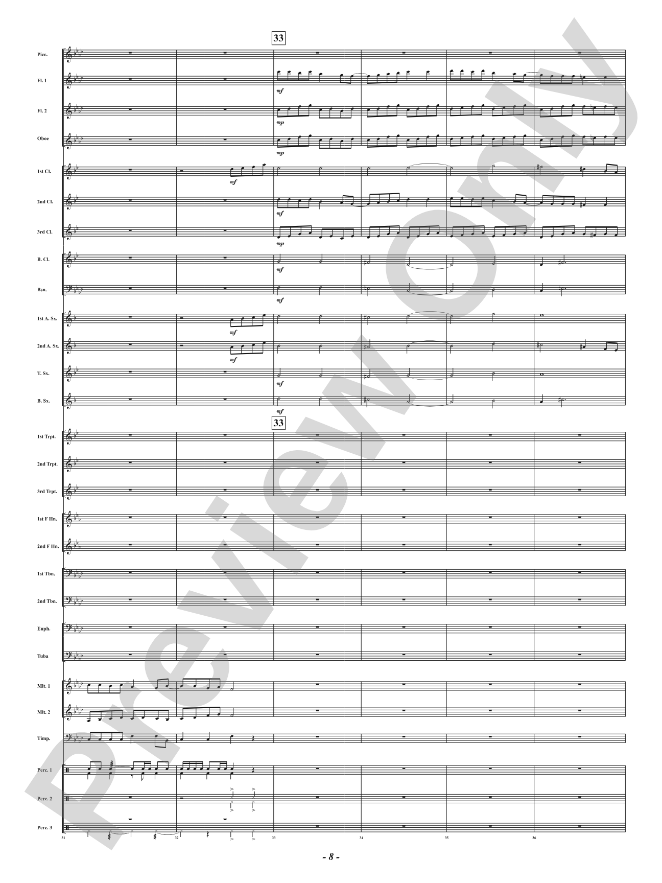 Riu Riu Chiu: Concert Band Conductor Score & Parts