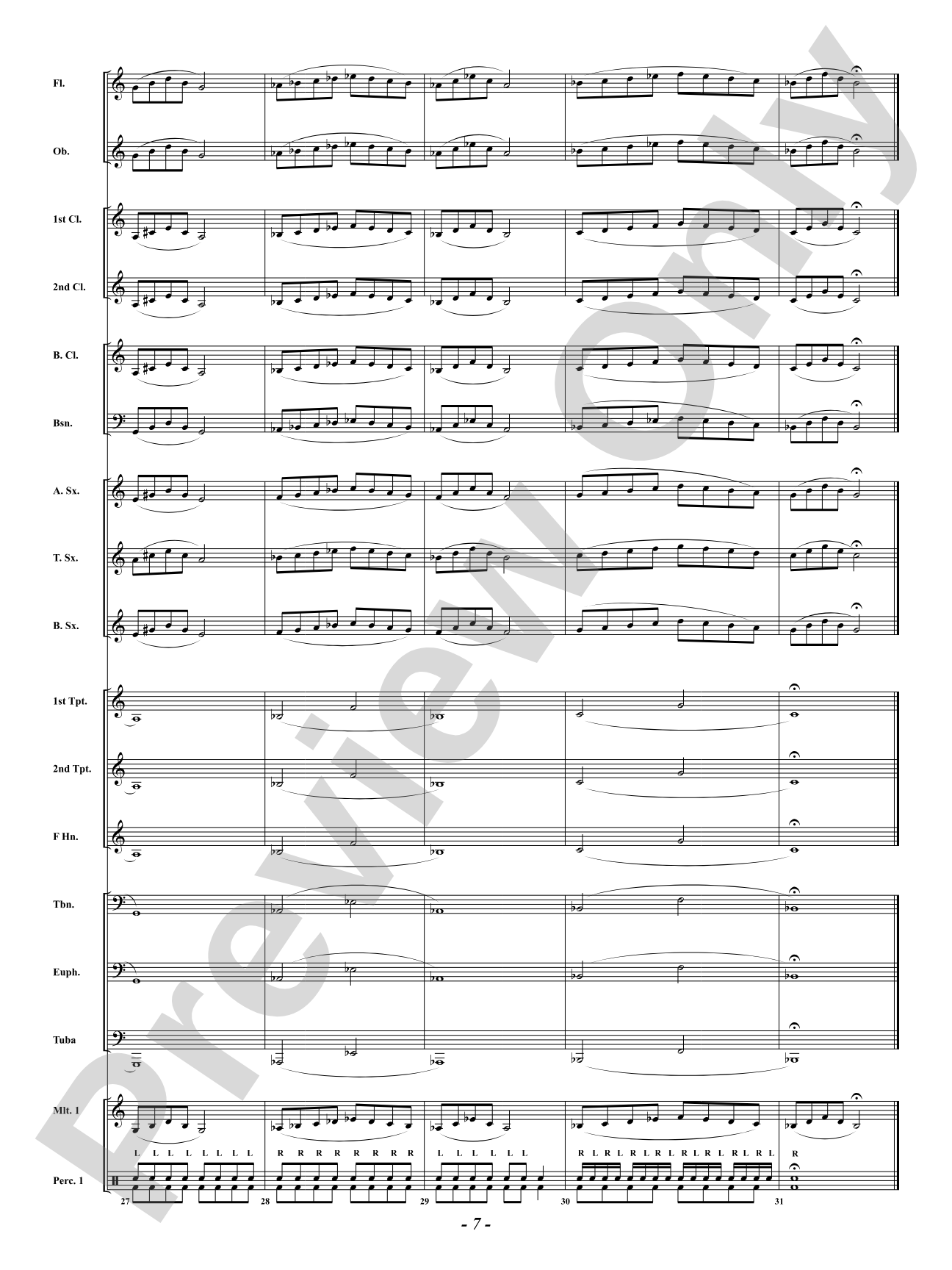 Developing Band Warm-Up: Concert Band Conductor Score & Parts