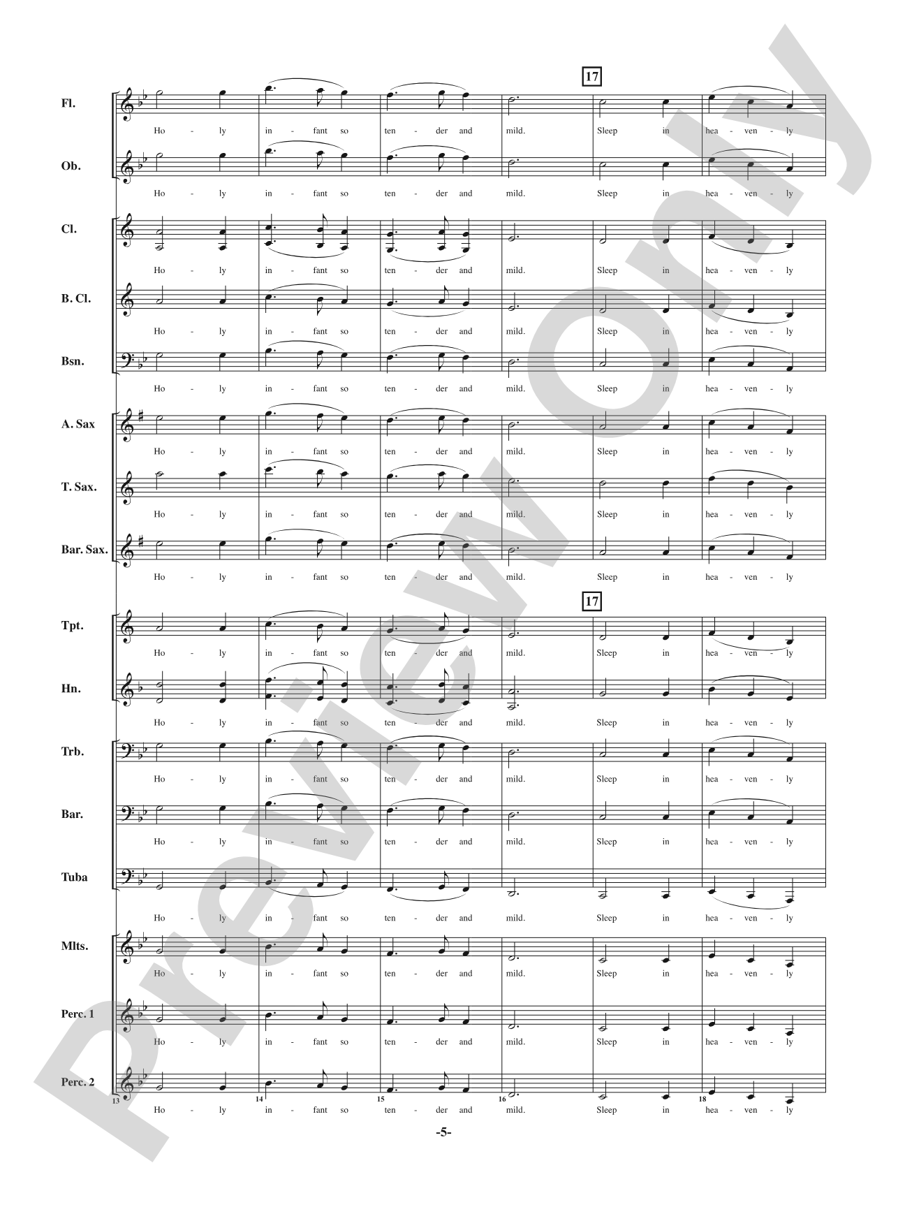 Silent Night - Melody Mine: Score