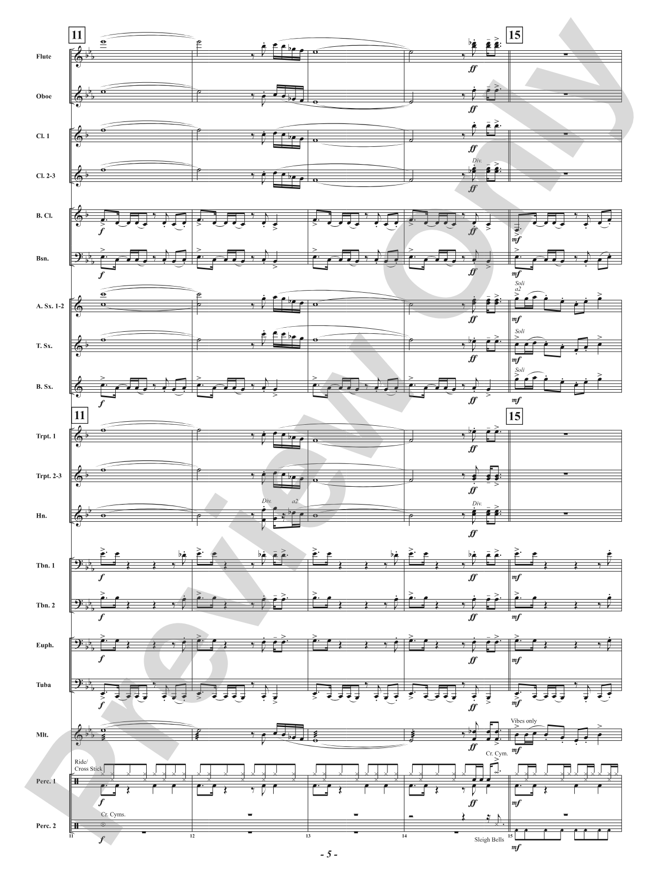Blues for Santa: Concert Band Conductor Score & Parts